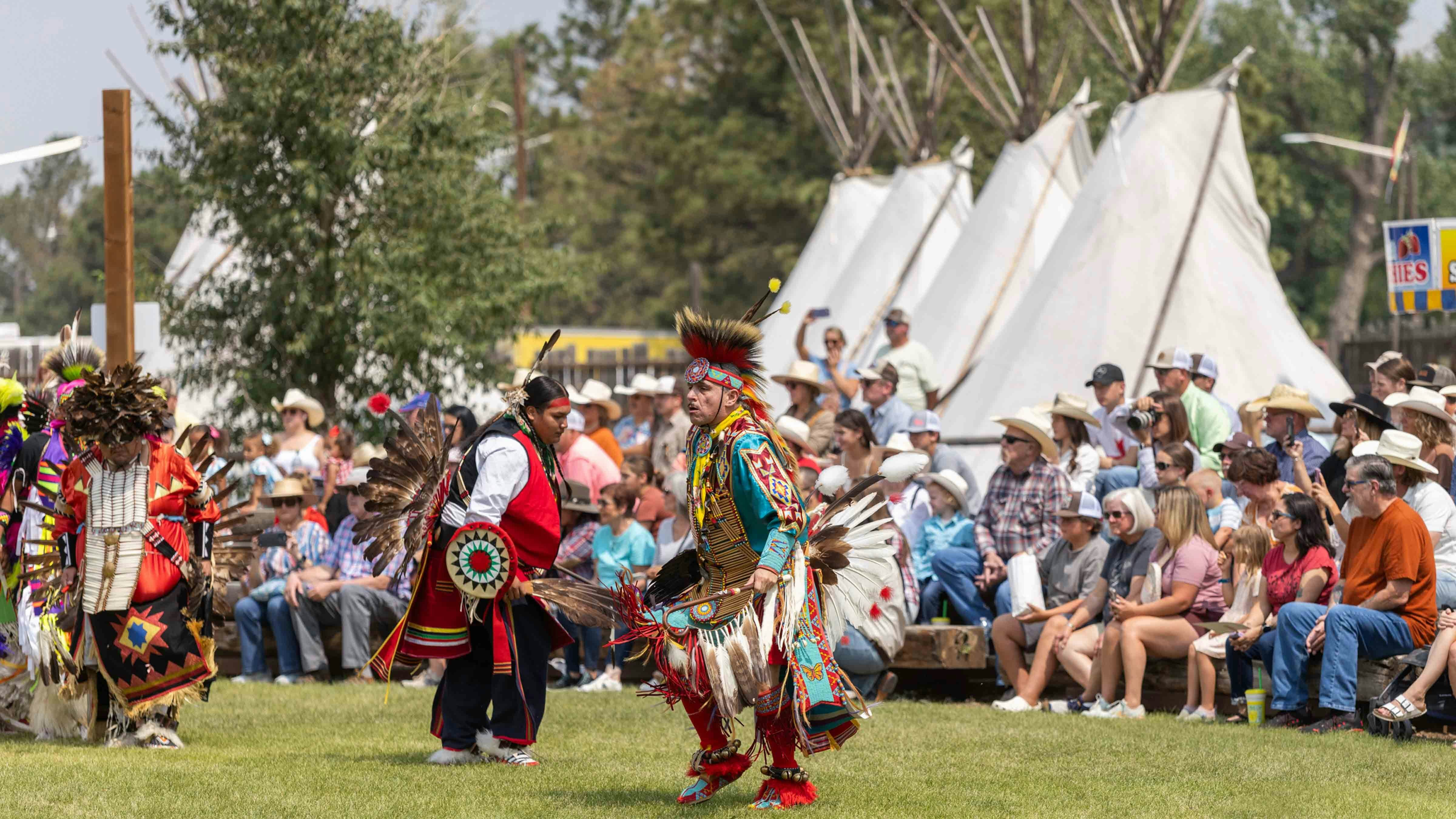 The Native American Indian Village at Cheyenne Frontier Days on July 22, 2024.