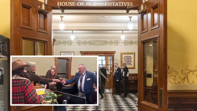 The Teton County Republican Party on Saturday condemned the actions of its committeewoman, Rebecca Bextel, for handing out checks on the House floor. The Wyoming Republican Party distanced itself too, saying she was not representing the party.