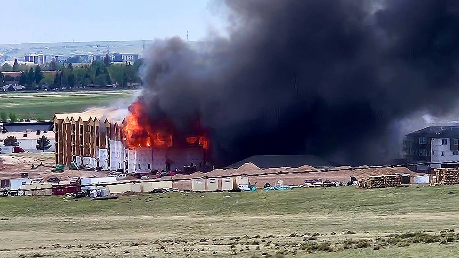 A fire tore through an under-construction apartment in north Cheyenne on Tuesday, burning so hot and intense it was “a total loss” in minutes, a witness said. “You could feel the heat like you were standing in front of a campfire,” he said.