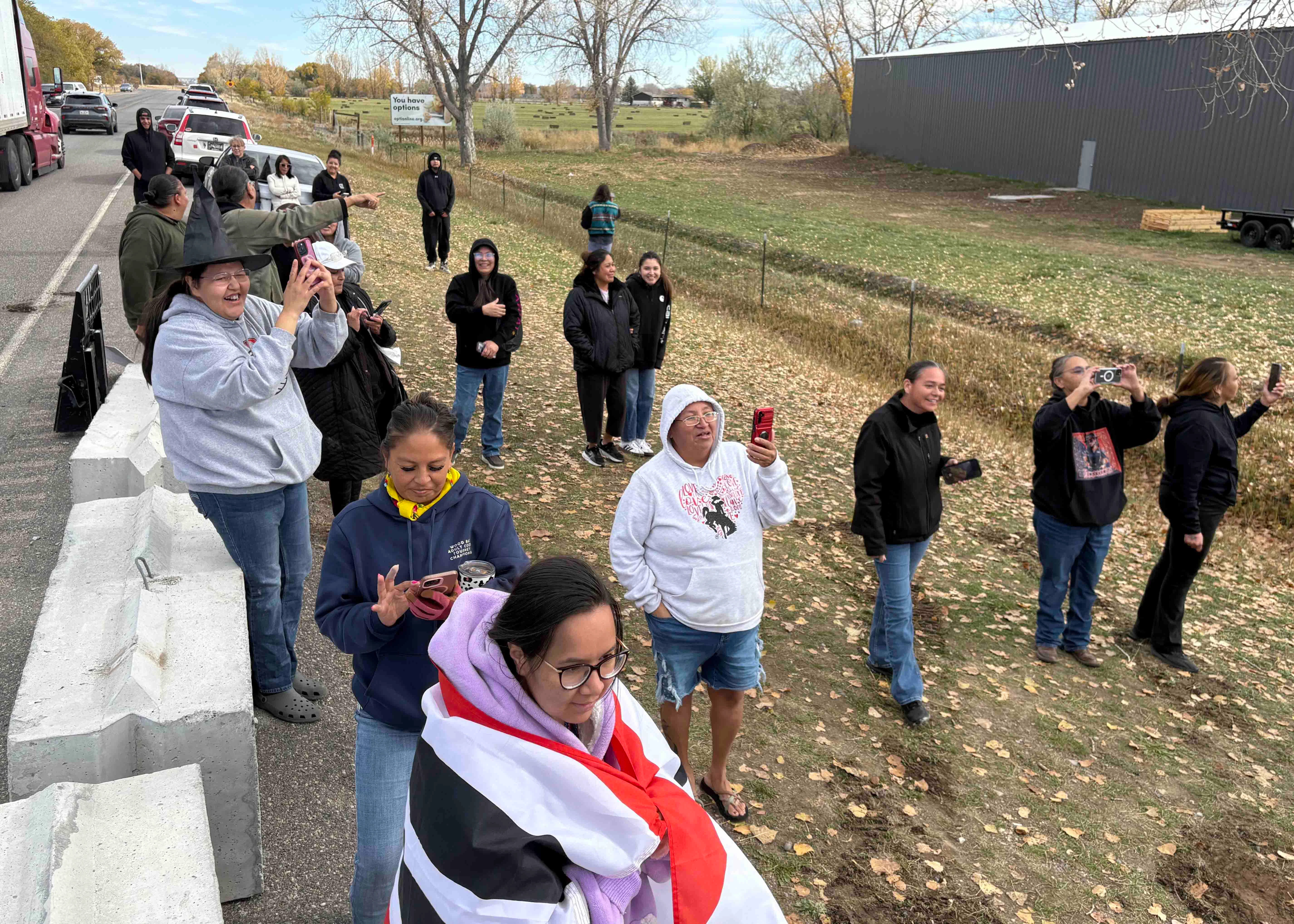Northern Arapaho Tribal leaders gouged out the driveway leading from a tribal road into a church property Thursday, then planted two of the tribe's flags. It's the latest outcry after the church pastor called out "idolatry" in tribal rituals.