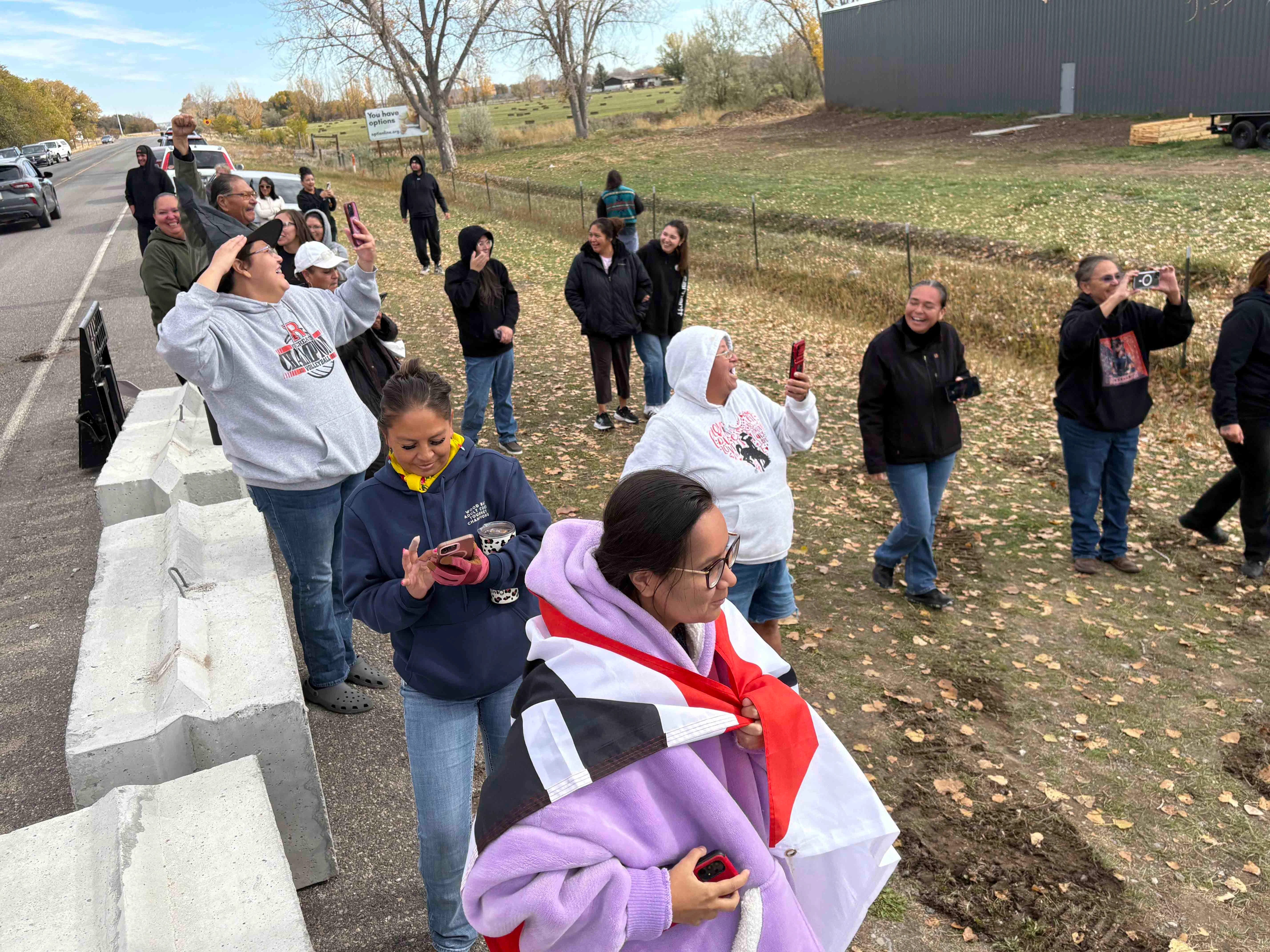 Northern Arapaho Tribal leaders gouged out the driveway leading from a tribal road into a church property Thursday, then planted two of the tribe's flags. It's the latest outcry after the church pastor called out "idolatry" in tribal rituals.