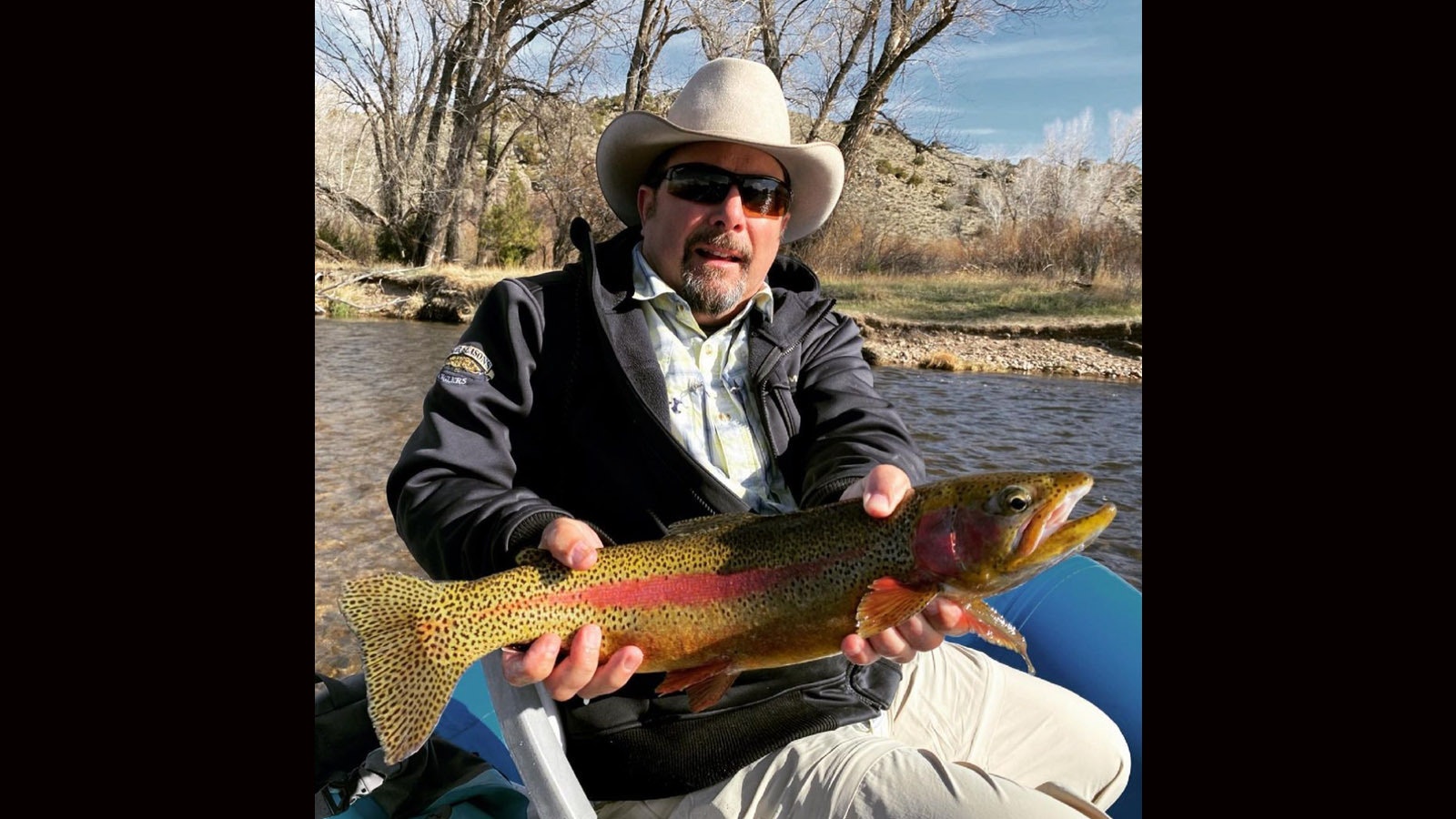 C.J. Box with a nice-sized rainbow trout