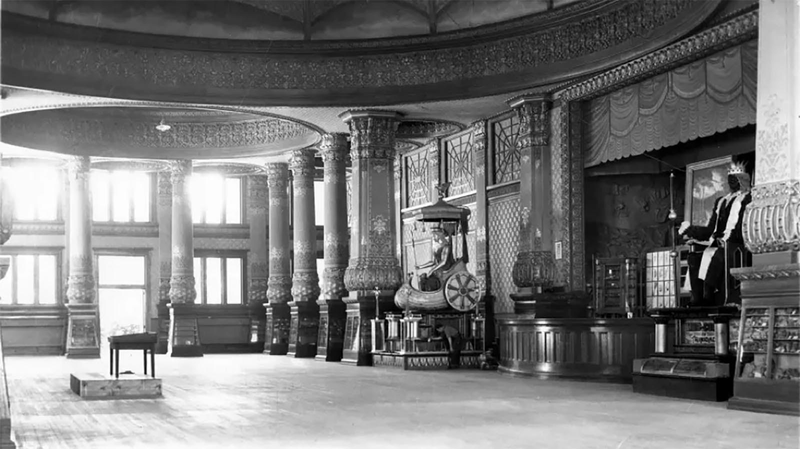 Inside the Mineral Palace.