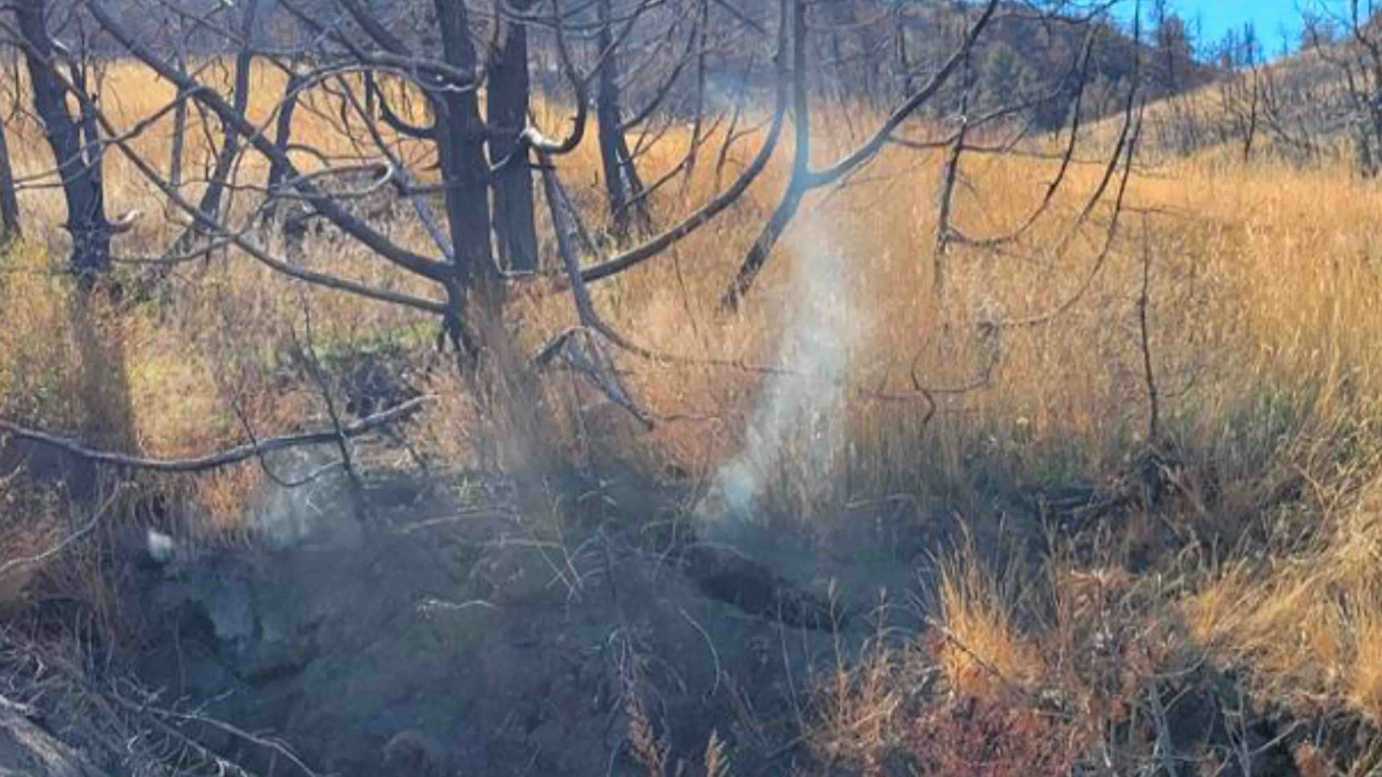 Smoldering coal seam