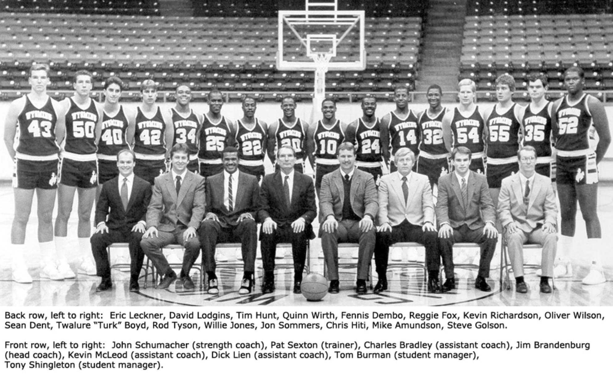 1986-87 Sweet 16 Wyoming men’s basketball team.