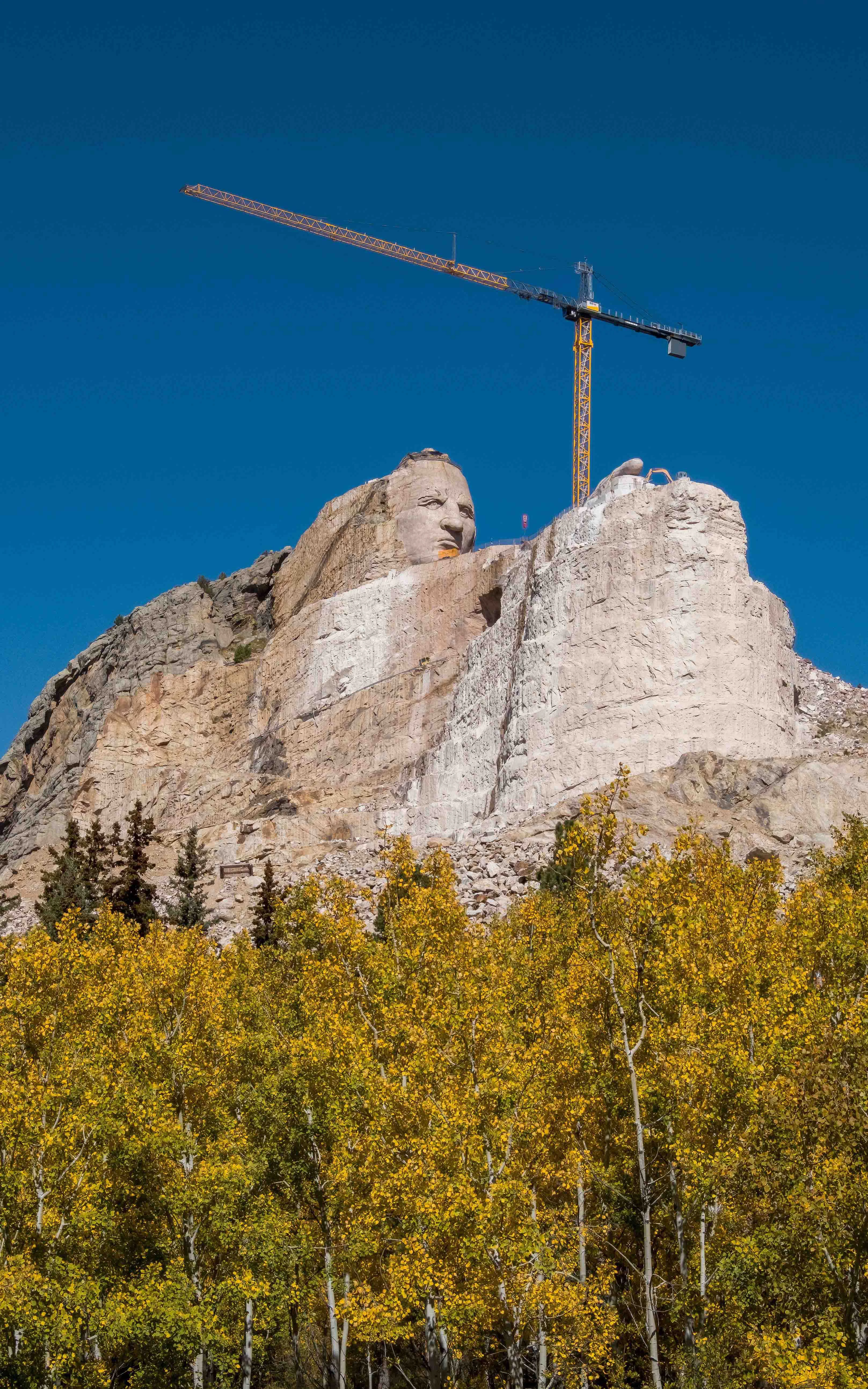 Fall colors at the foot of Crazy Horse Memorial