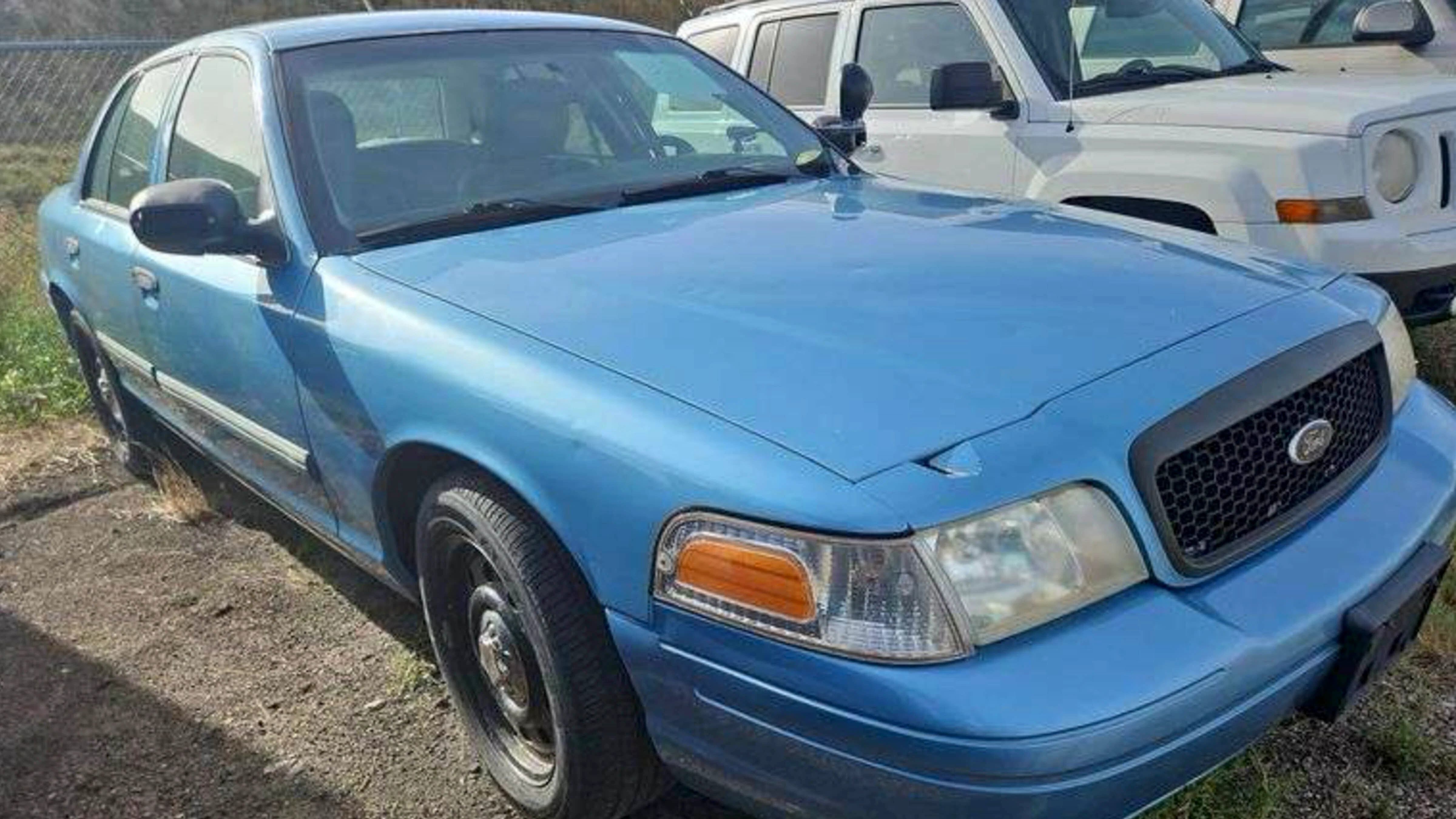 A 2009, 2010 and baby-blue 2011 Ford Crown Victoria Police Interceptor were among the former city fleet vehicles Cheyenne sold at its annual surplus auction this month. The three old cop cars have between 92,000 and 112,000 miles.