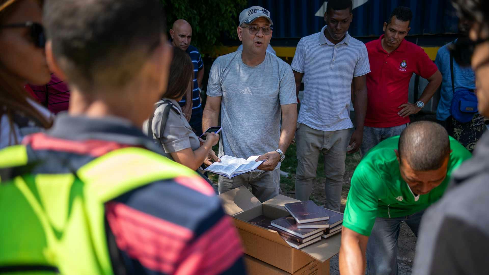 A container of Bibles delivered to Cuba brought pure joy as the Bibles arrived—so many that people couldn’t resist opening every box just to hold one.