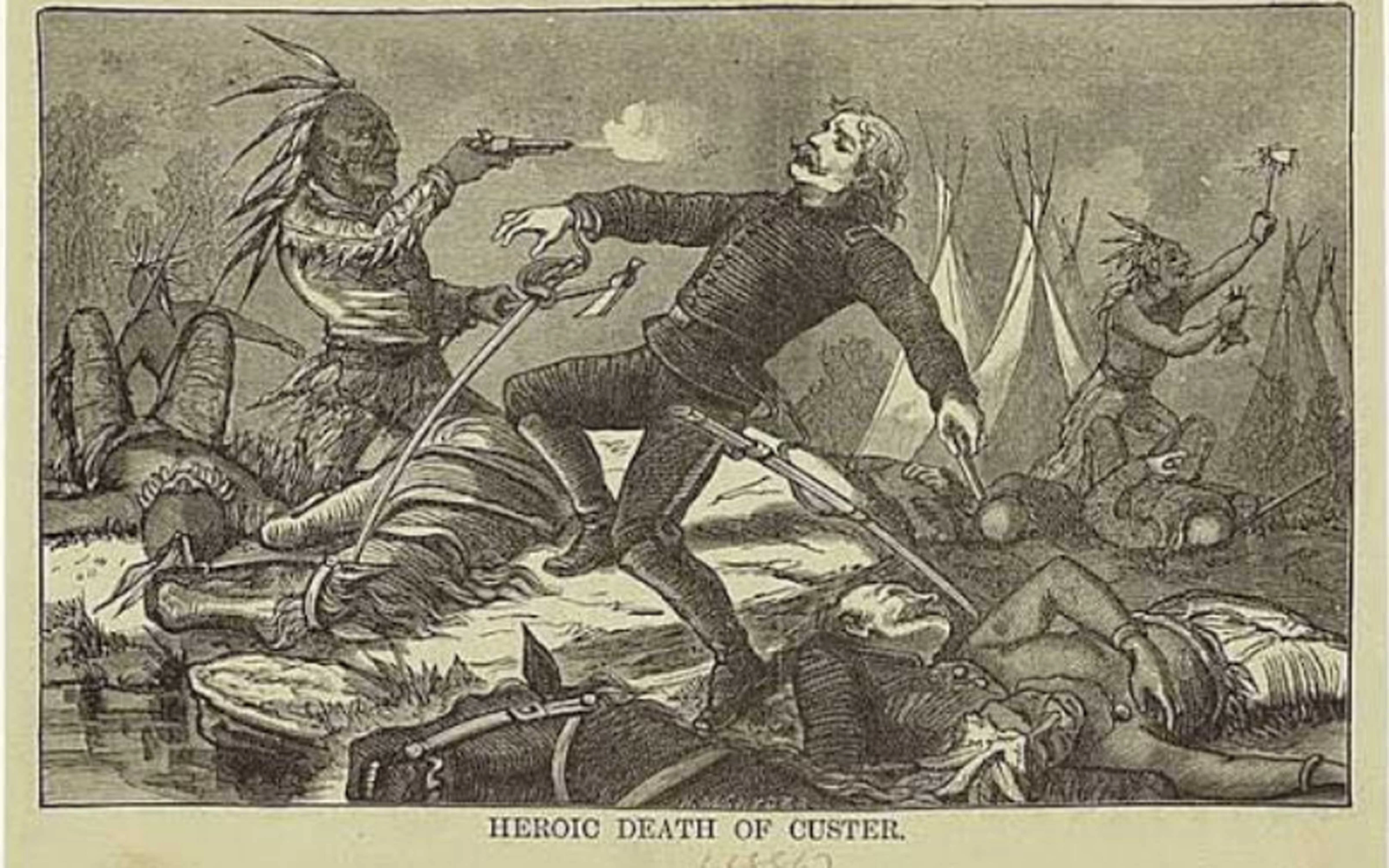 Arapaho warriors, Left Hand and Waterman, said that they both saw Custer right before he died. The general was wearing buckskin and fending off the wave of Indians with a pistol.