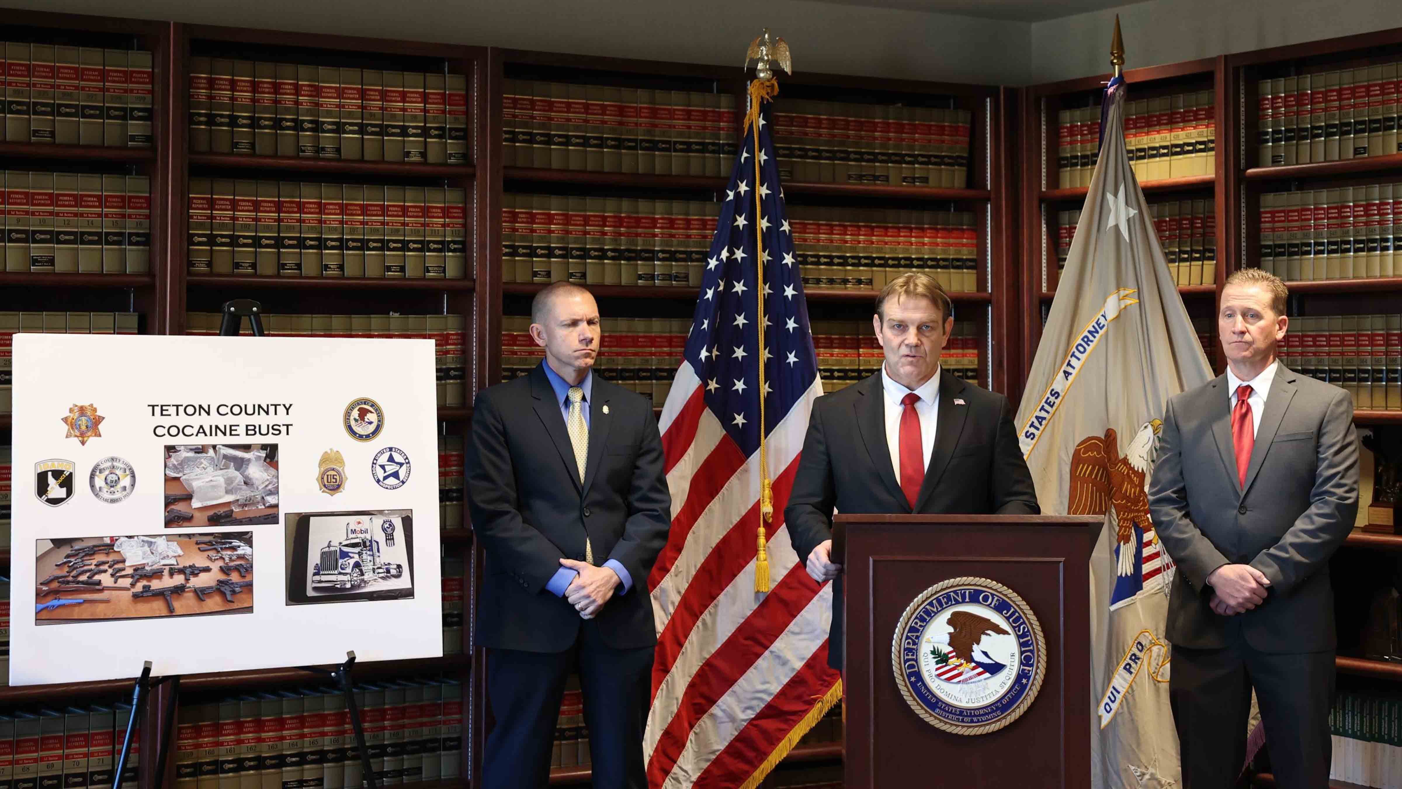 Wyoming's U.S. Attorney Darin Smith on Friday said federal, Wyoming and Idaho law enforcement have taken down a Jackson-area drug ring with ties to a Mexican drug cartel. "This cooperation works; we take the bad guys off the streets," he said.