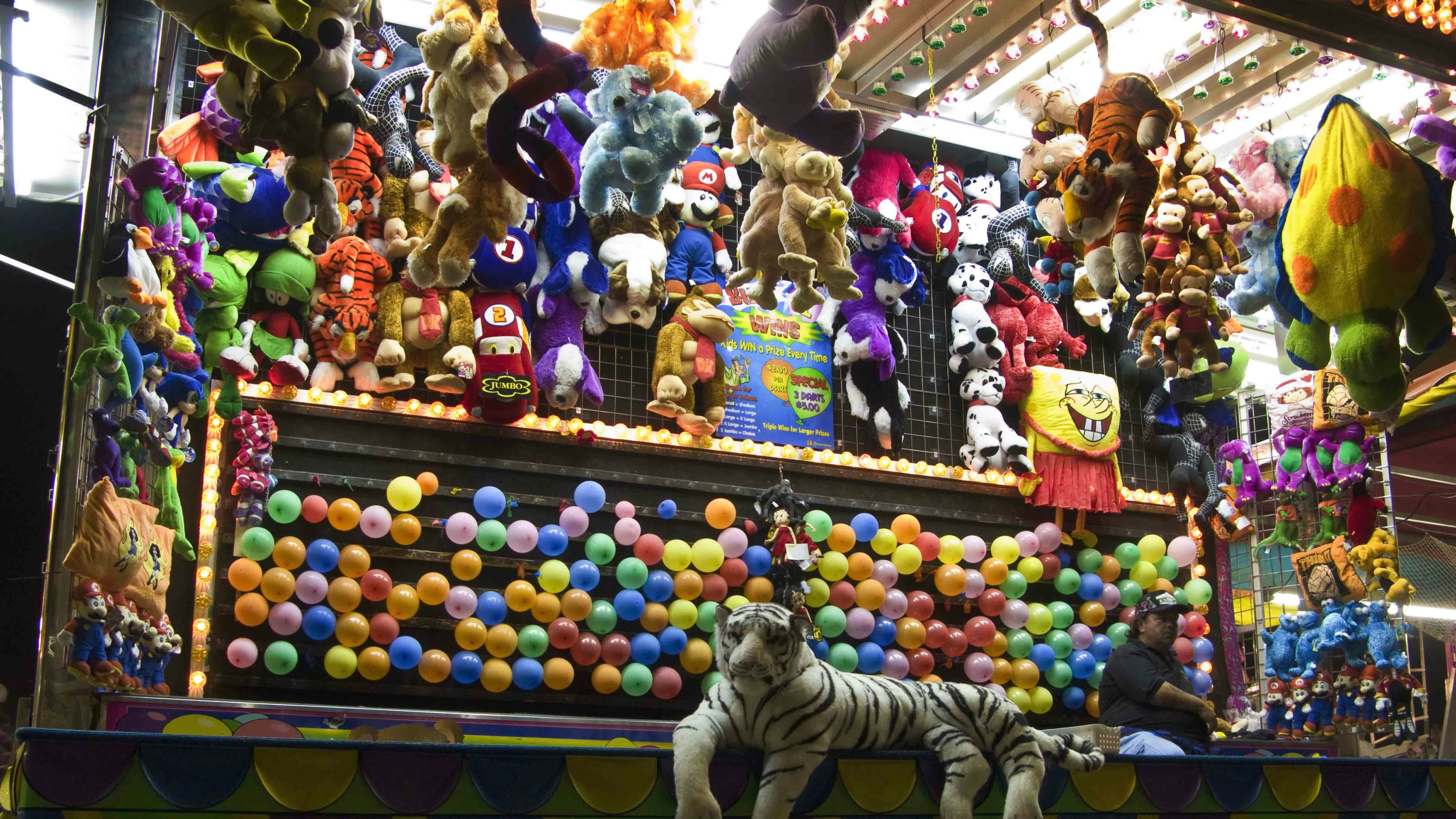Dart game at carnival