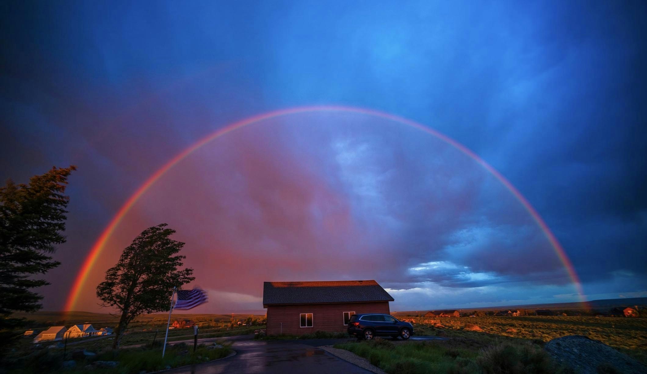 Photo following storm in Pinedale, Wyoming on July 2, 2023