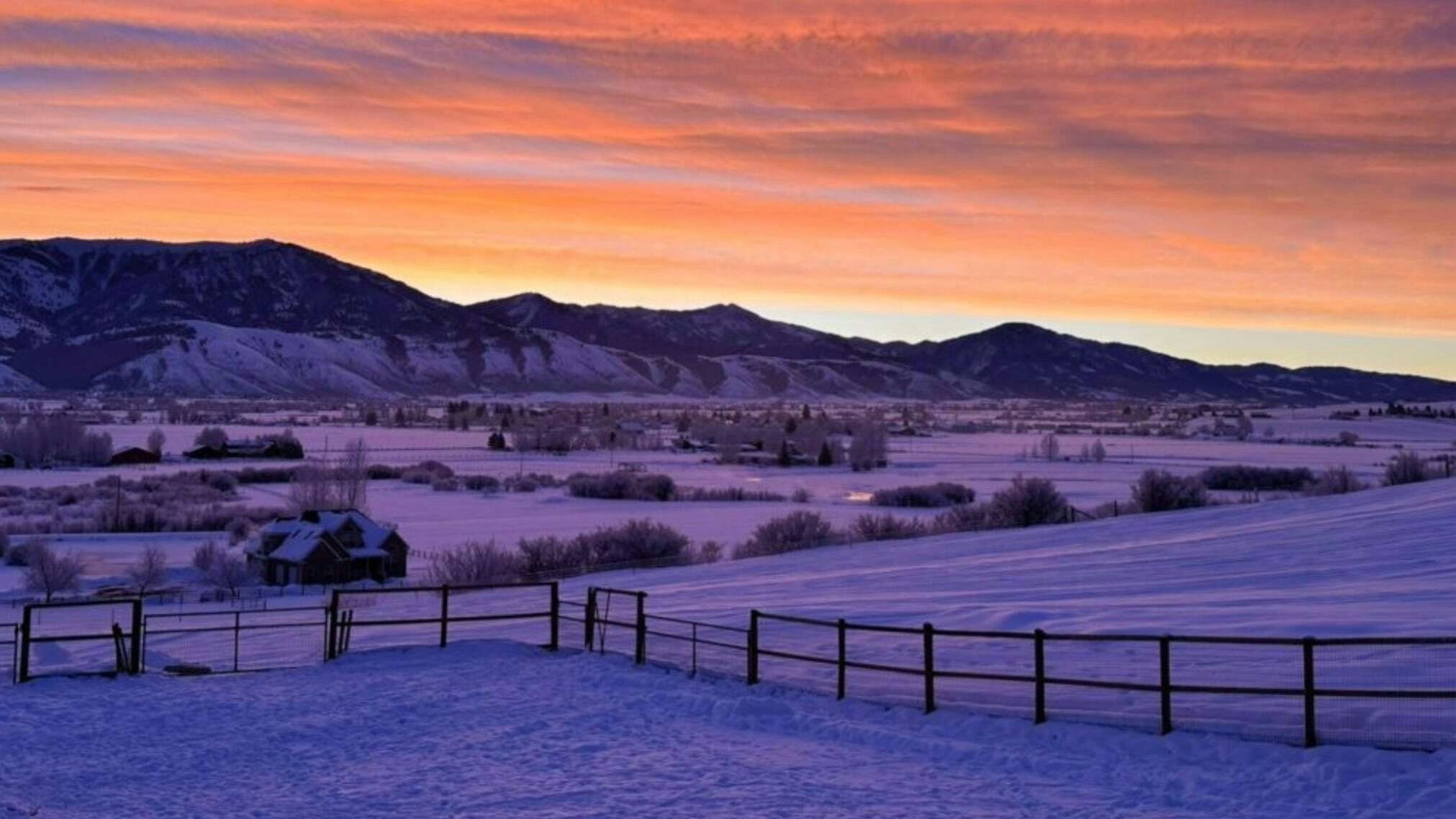 "Sunrise over the Salt River Range. Morning of January 8, 2025."