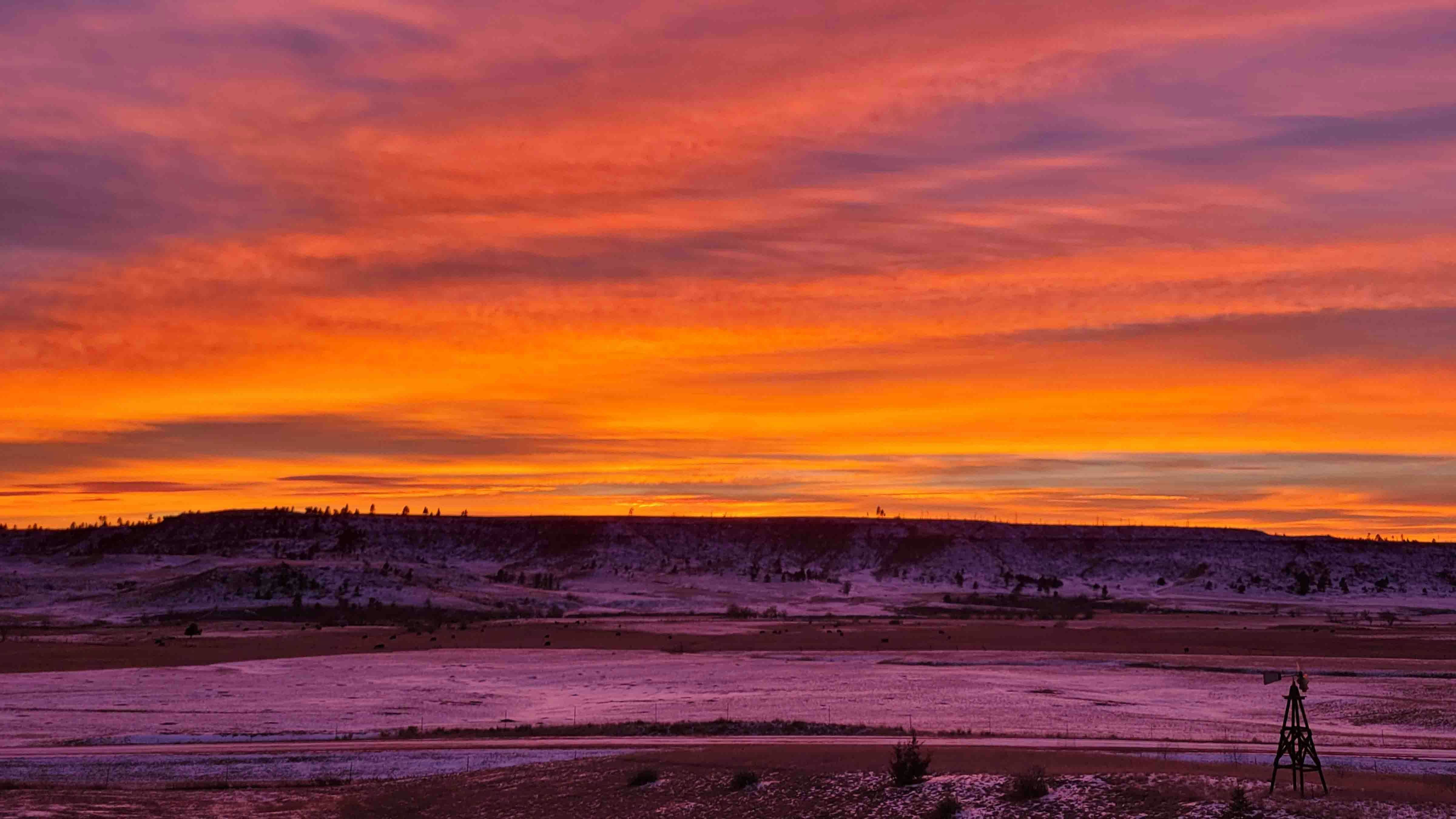 "Sunset on Inyan Kara Creek"