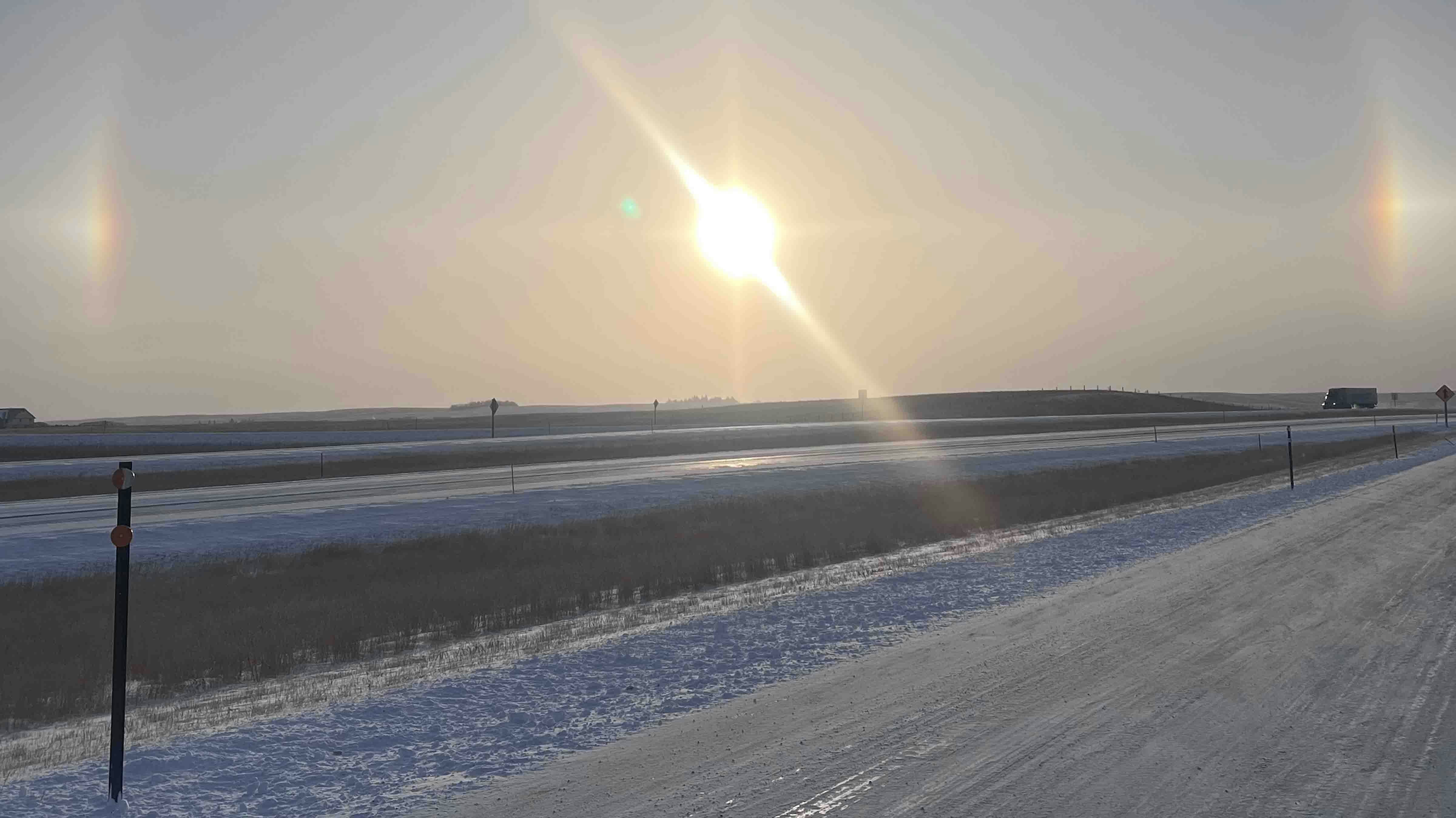 25 degrees below zero, north of Cheyenne on Jan 13, 2024