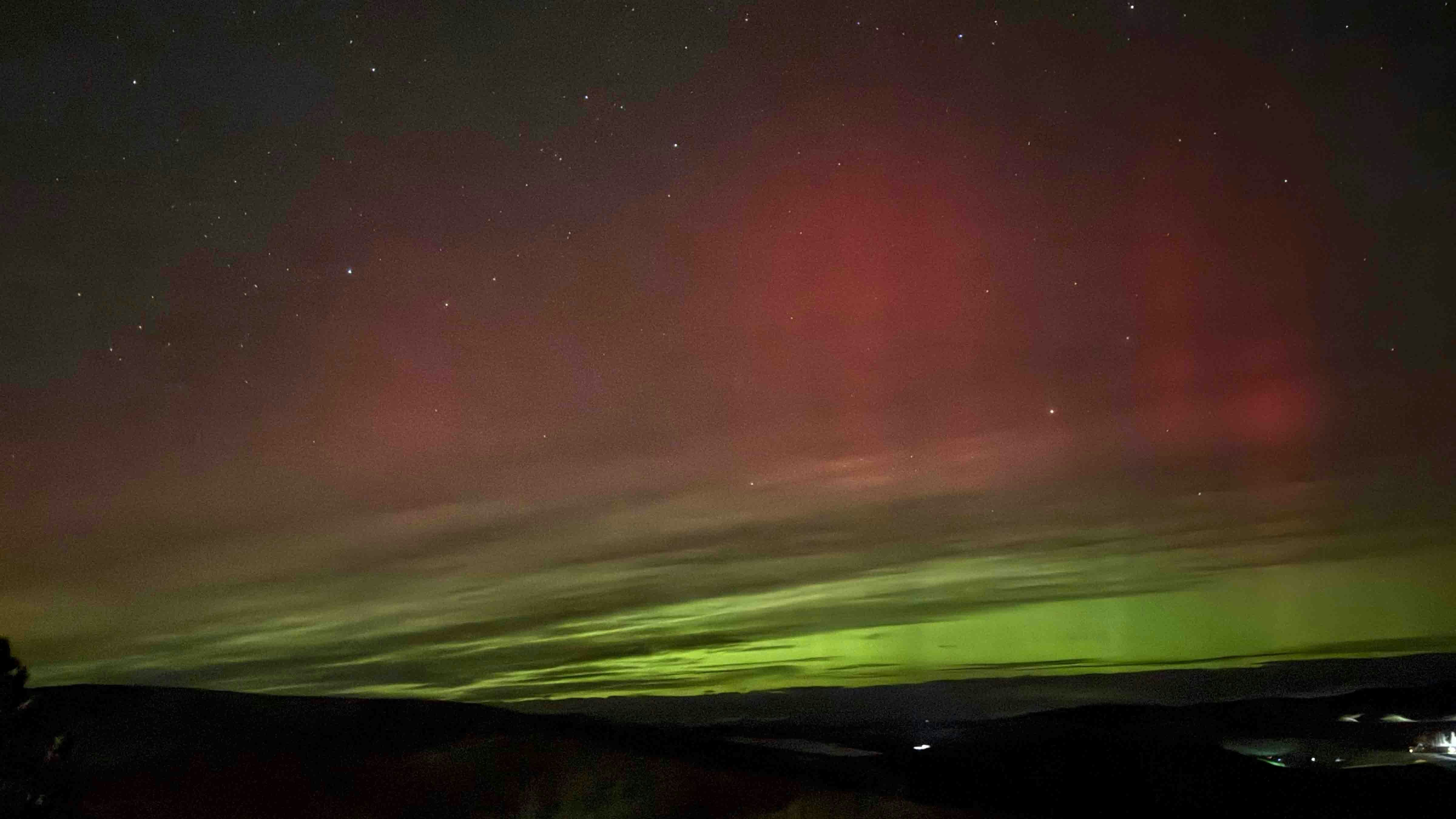 Beautiful light show courtesy of the Northern Lights on New Years Eve! Parkman, WY