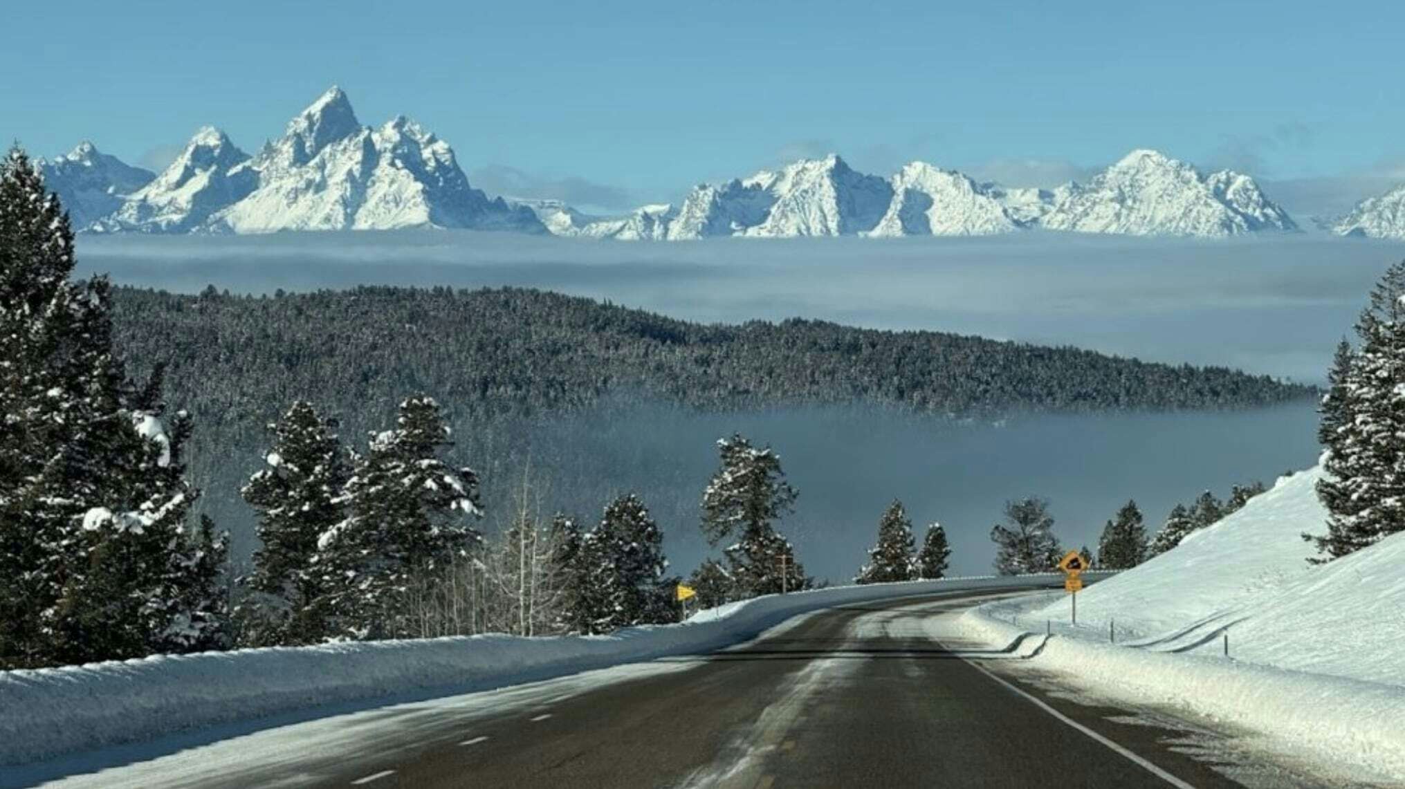 "Late sunrise, but stunning with the fog-filled valley. Taken the morning of 1/16/25."