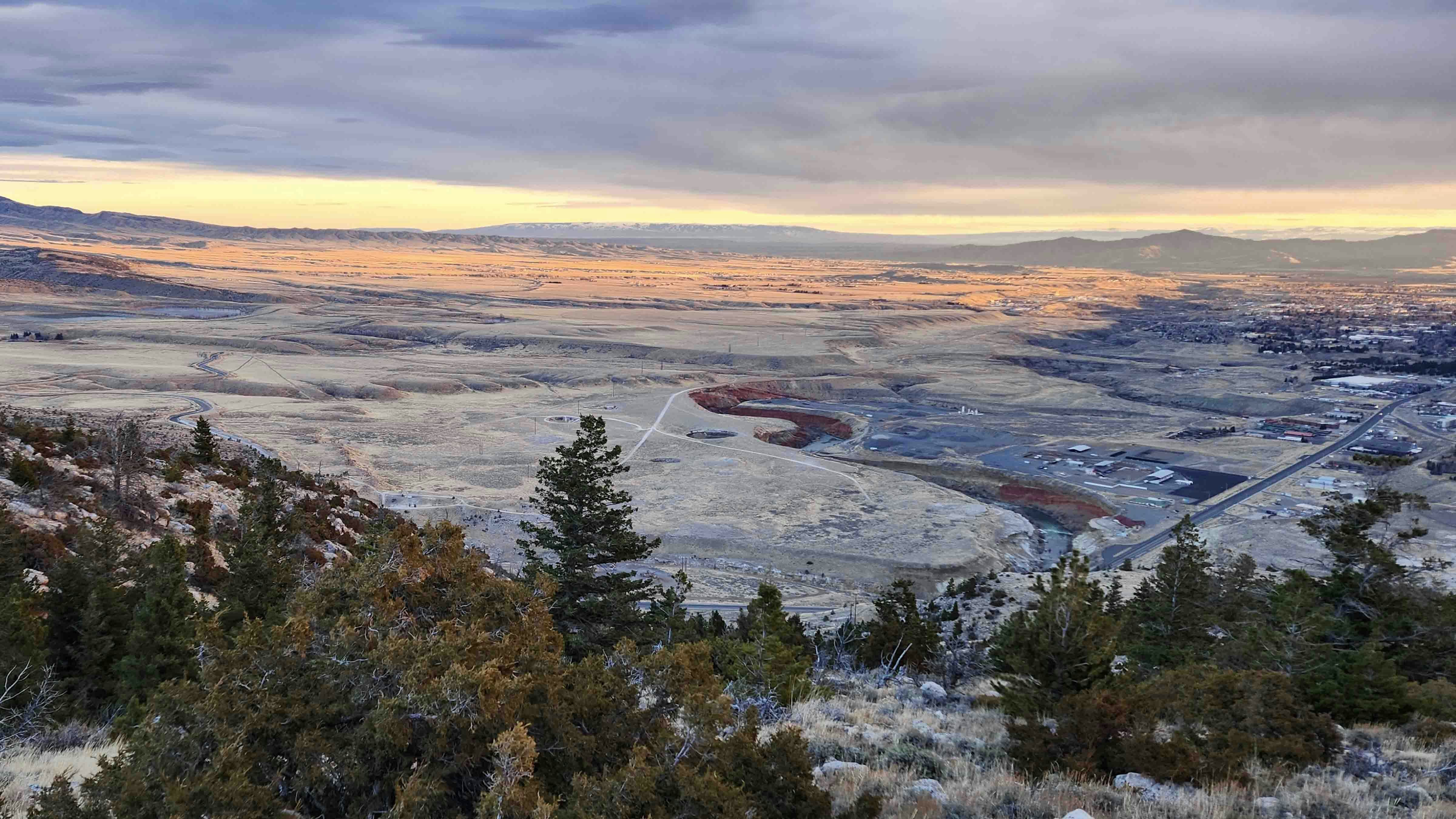 December 21 sunrise from Cedar Mountain outside of Cody. Geologic paradise!