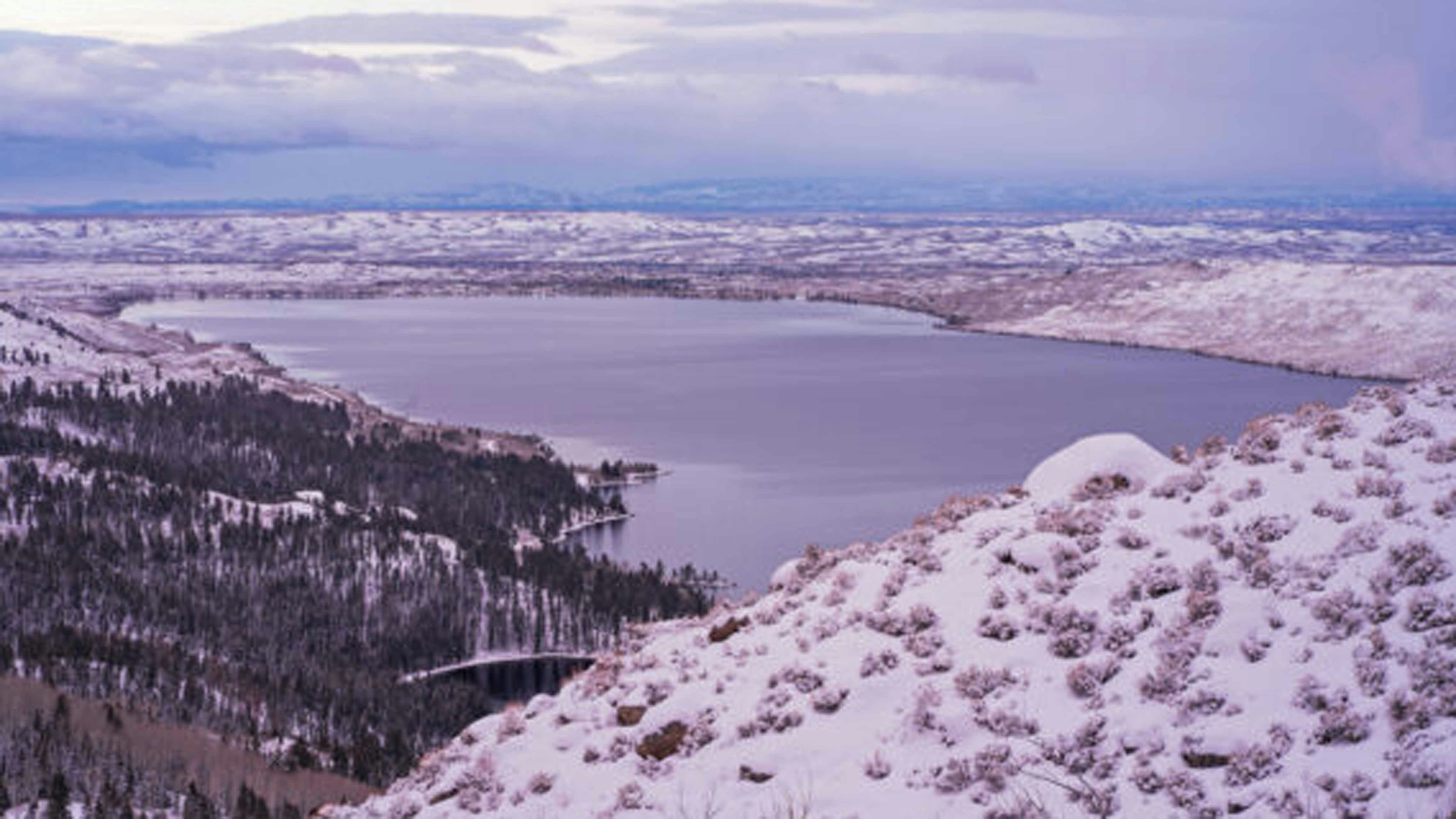 "The sunset turned the sky soft pink. I drove up to Fremont Lake just to watch it unfold. Everything felt quiet, gentle, and full of peace."