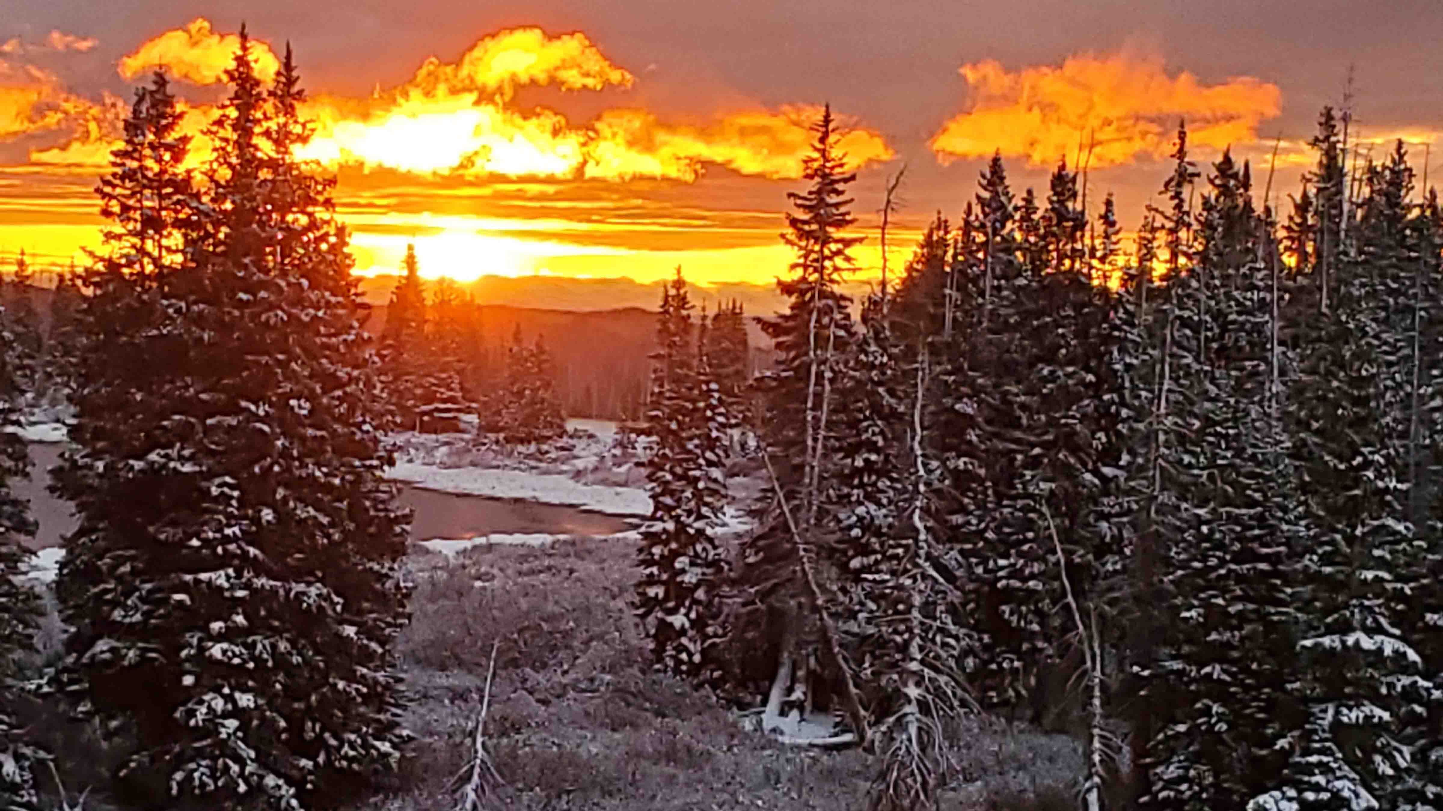 Above Towner Lake in the Snowy Range west of Laramie on Oct 17, 2023.