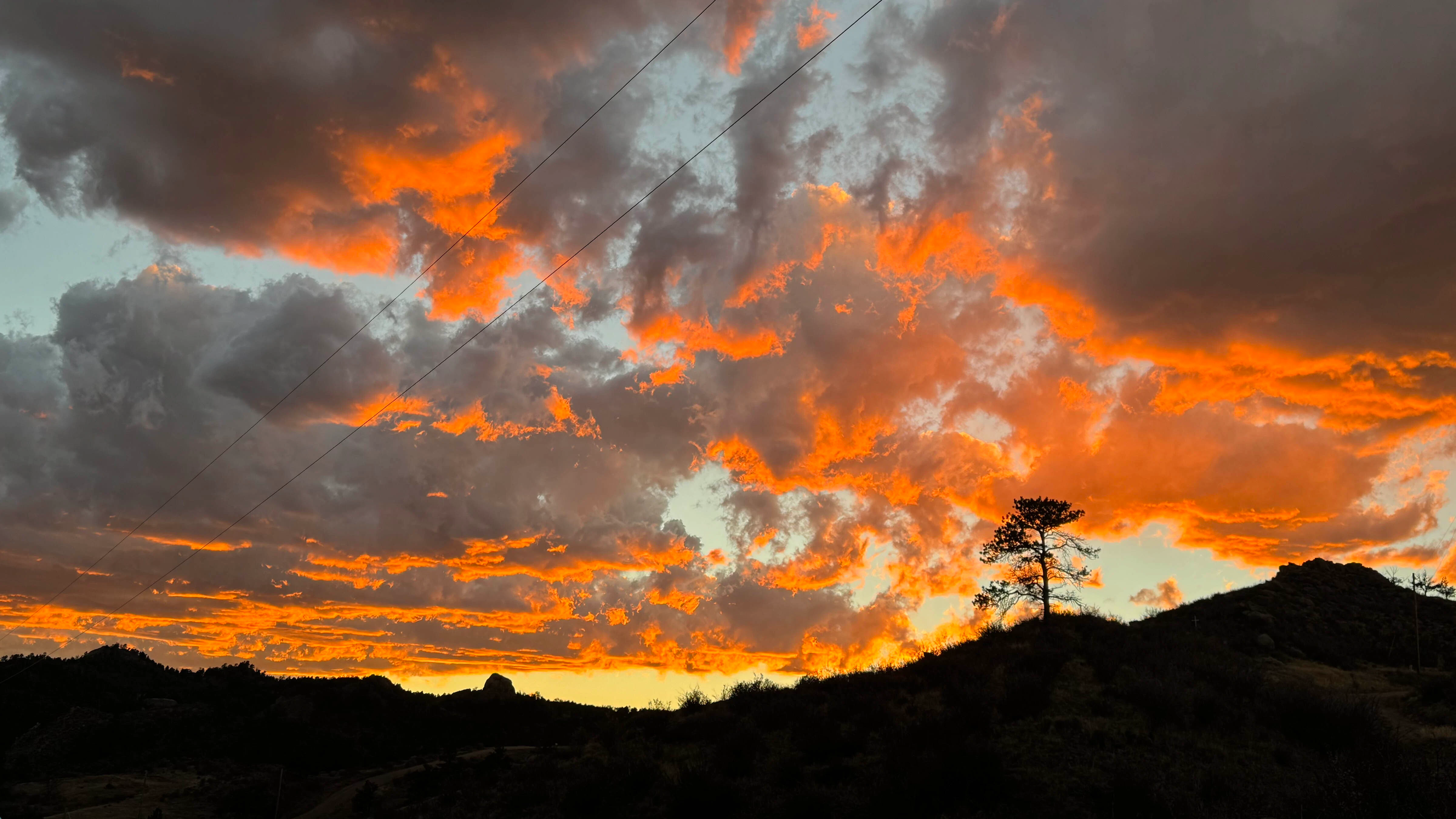 "Another spectacular sunset by my house near Cheyenne. It never gets old!"