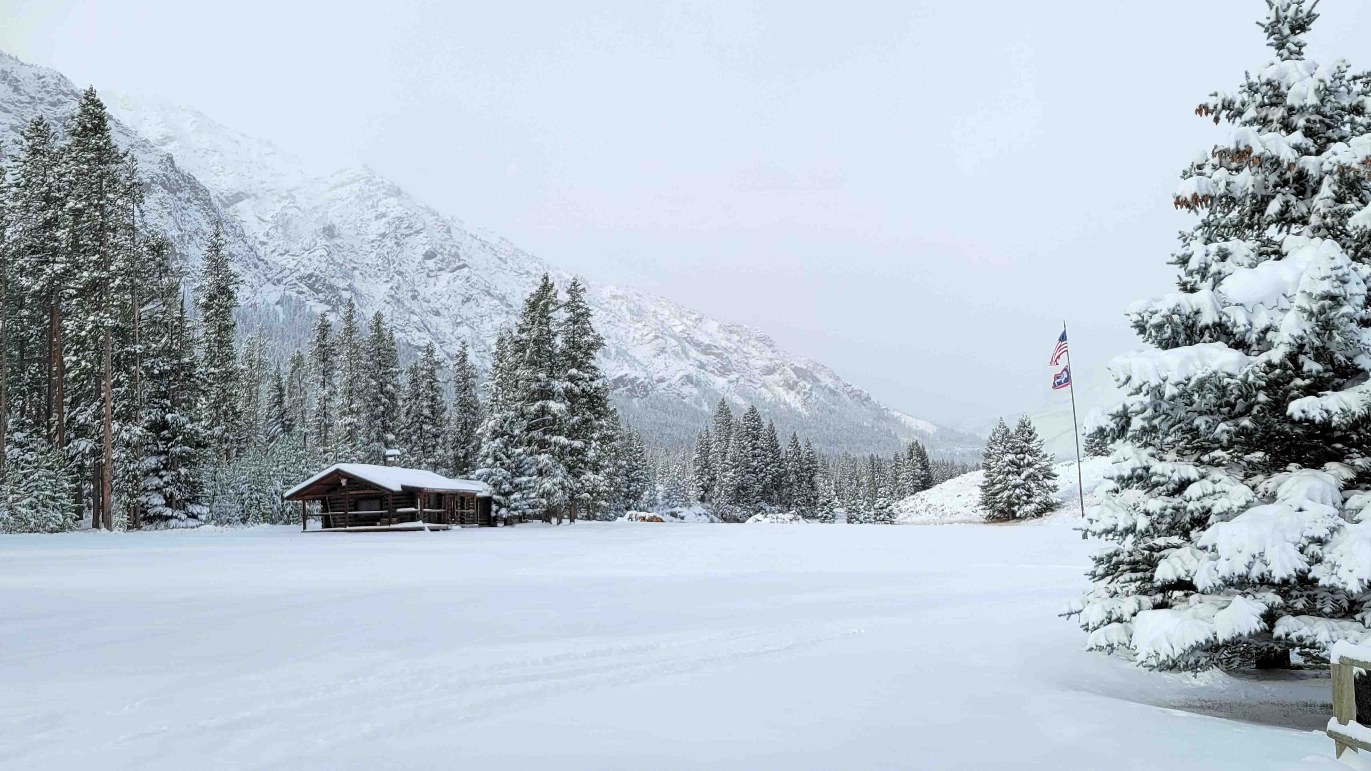 11 inches of snow in the Beartooth Mountains along the Clarks Fork River on Oct. 27, 2023