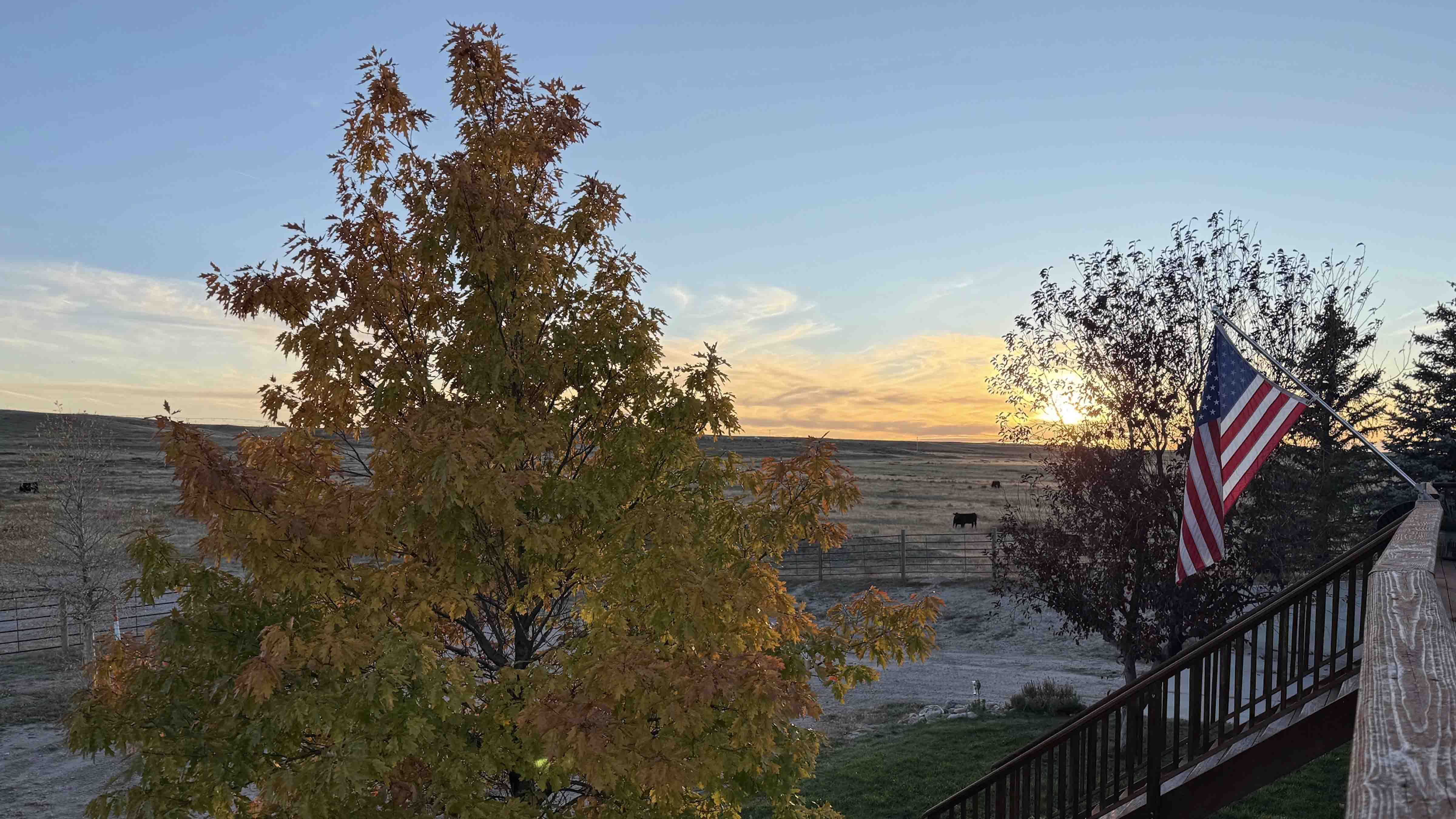 Sunset north of Hillsdale, Wyoming