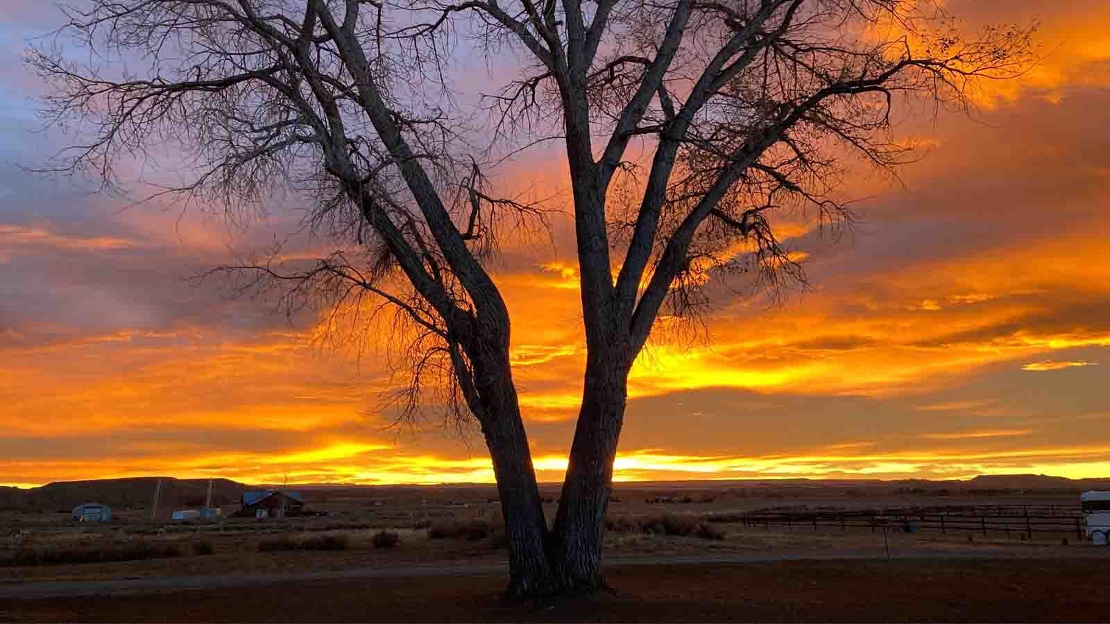 Sunrise in Clark, Wyoming.