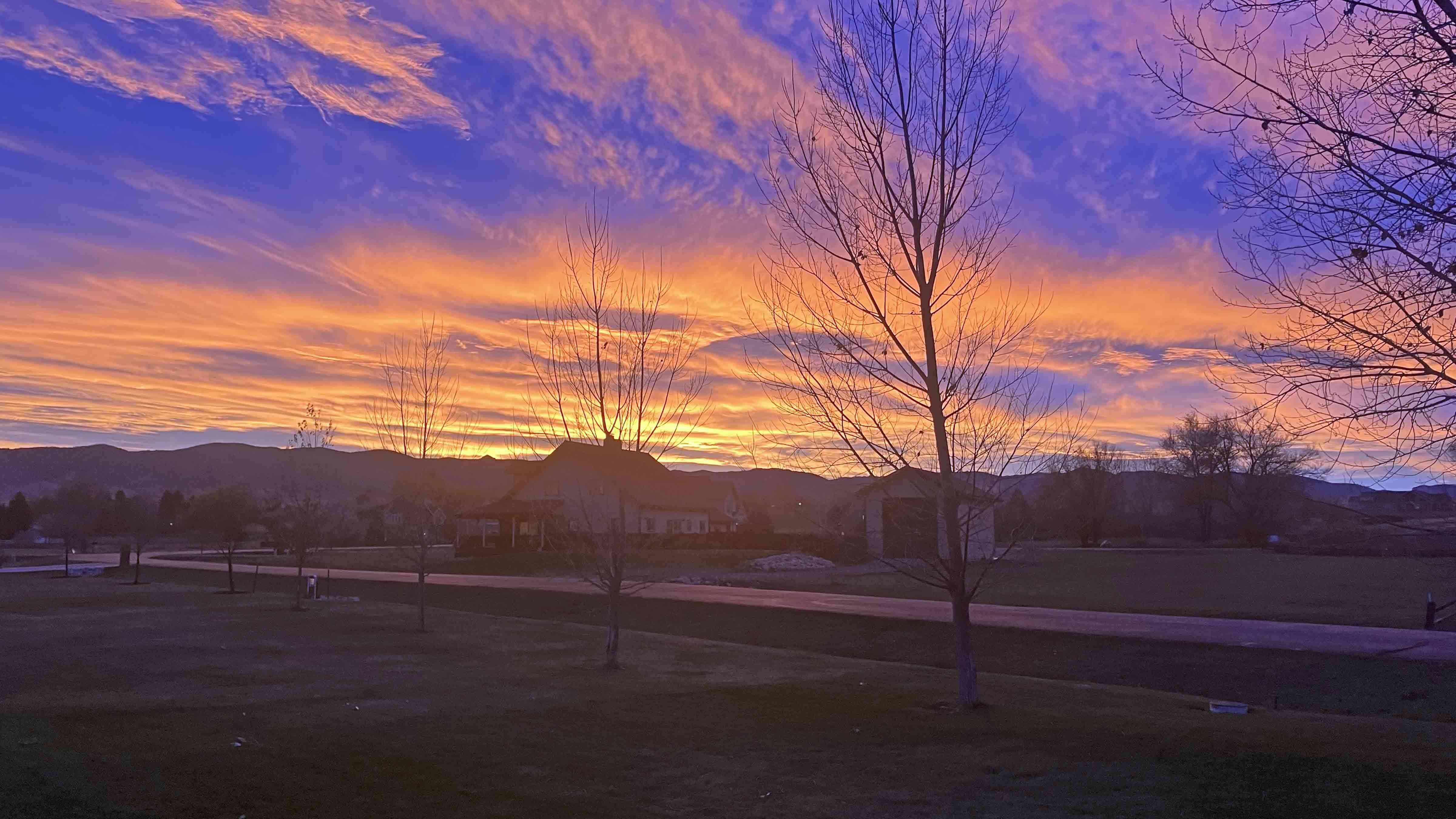 "Beautiful sunset in Sheridan on Monday night."
