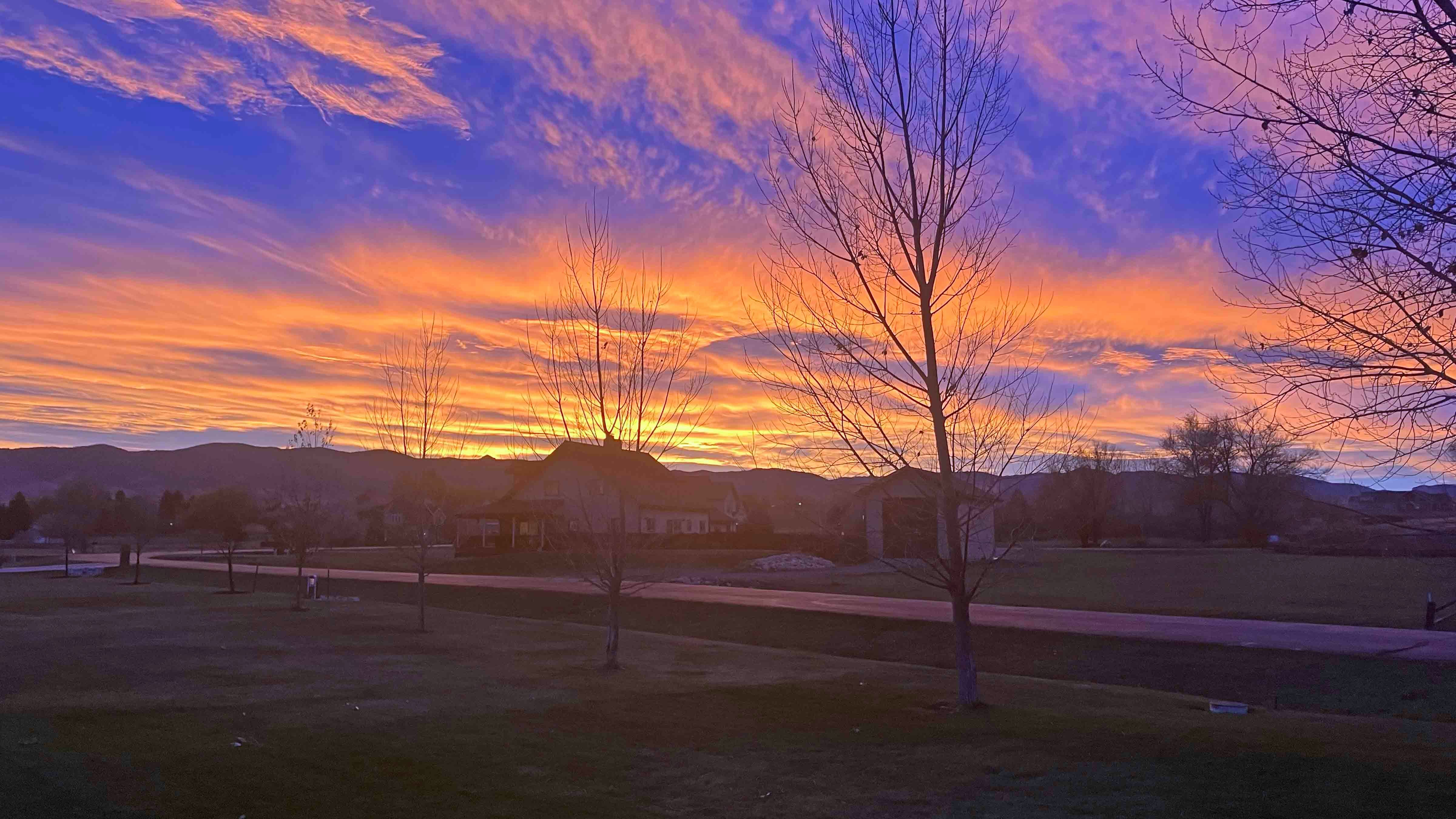 "Beautiful sunset in Sheridan on Monday night."