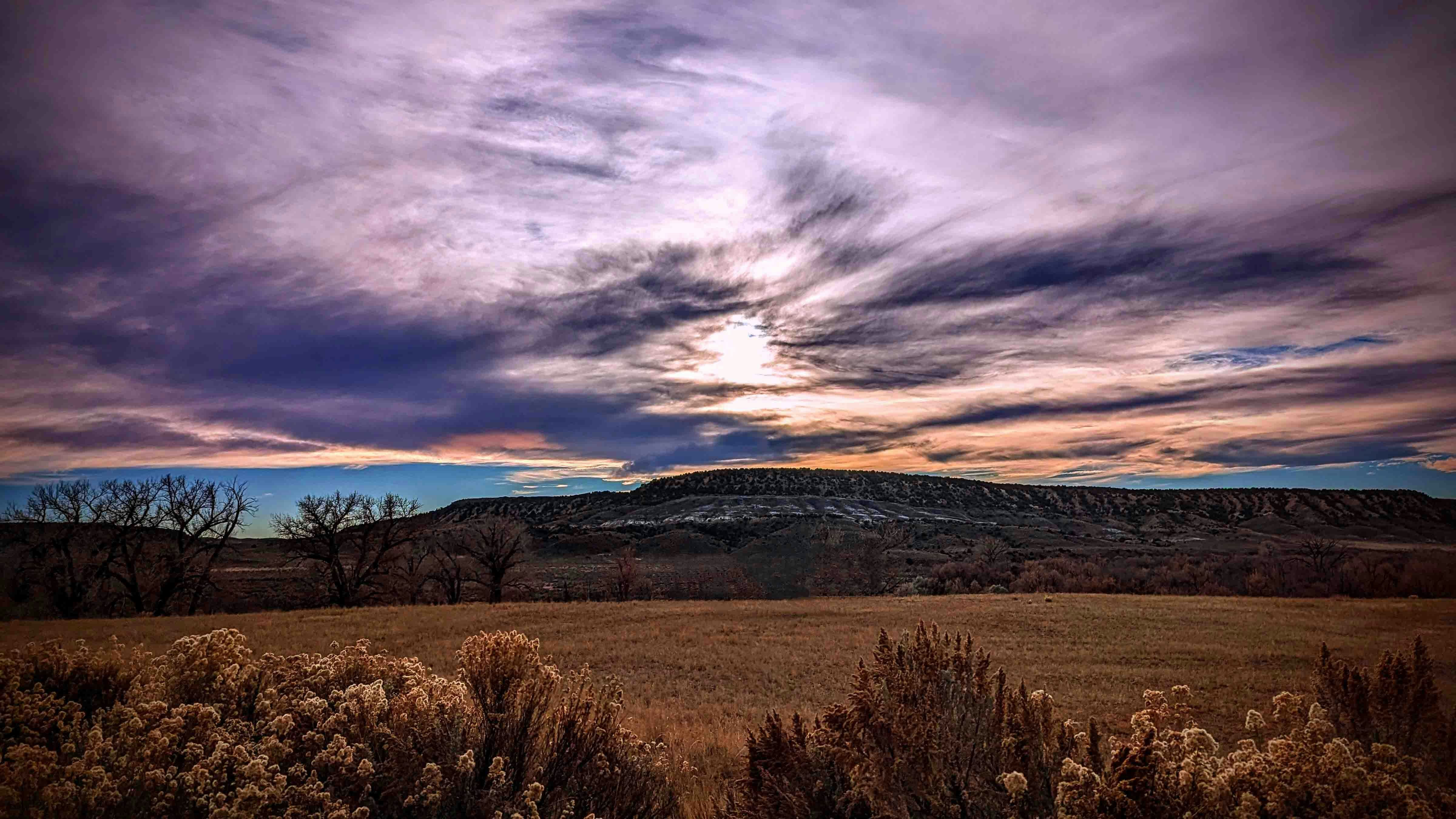 Sunset in Ten Sleep on Nov 15. "I love the raw beauty and power that this photo emits. It shows the pure beauty of the cowboy state."