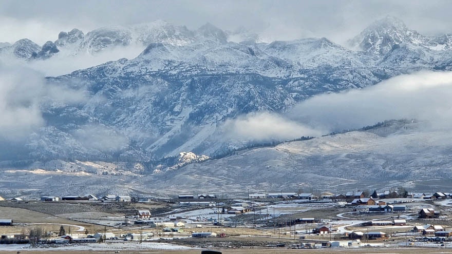 "Chilly morning over Pinedale."