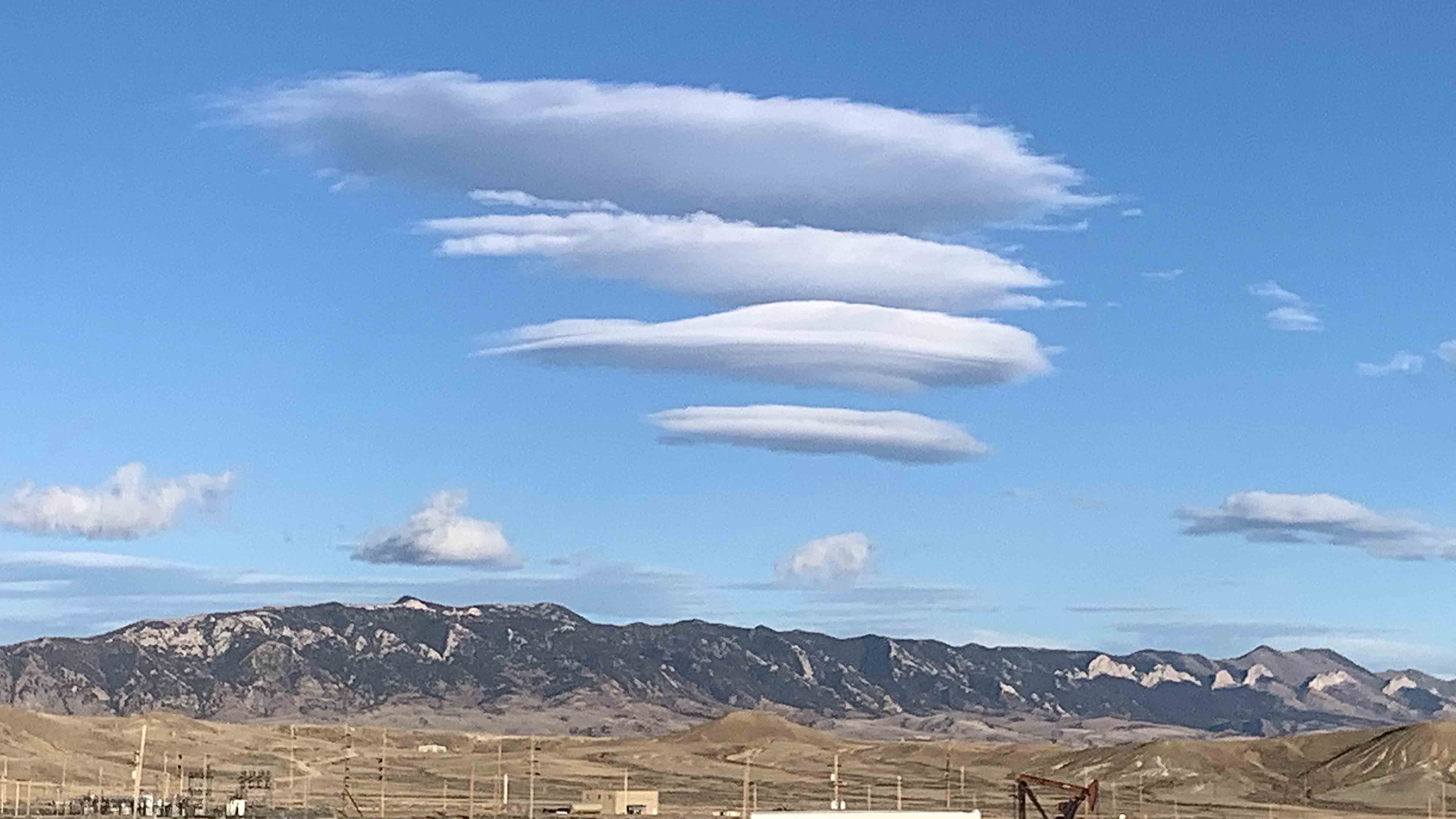 Pancake clouds over Ferris Mountain