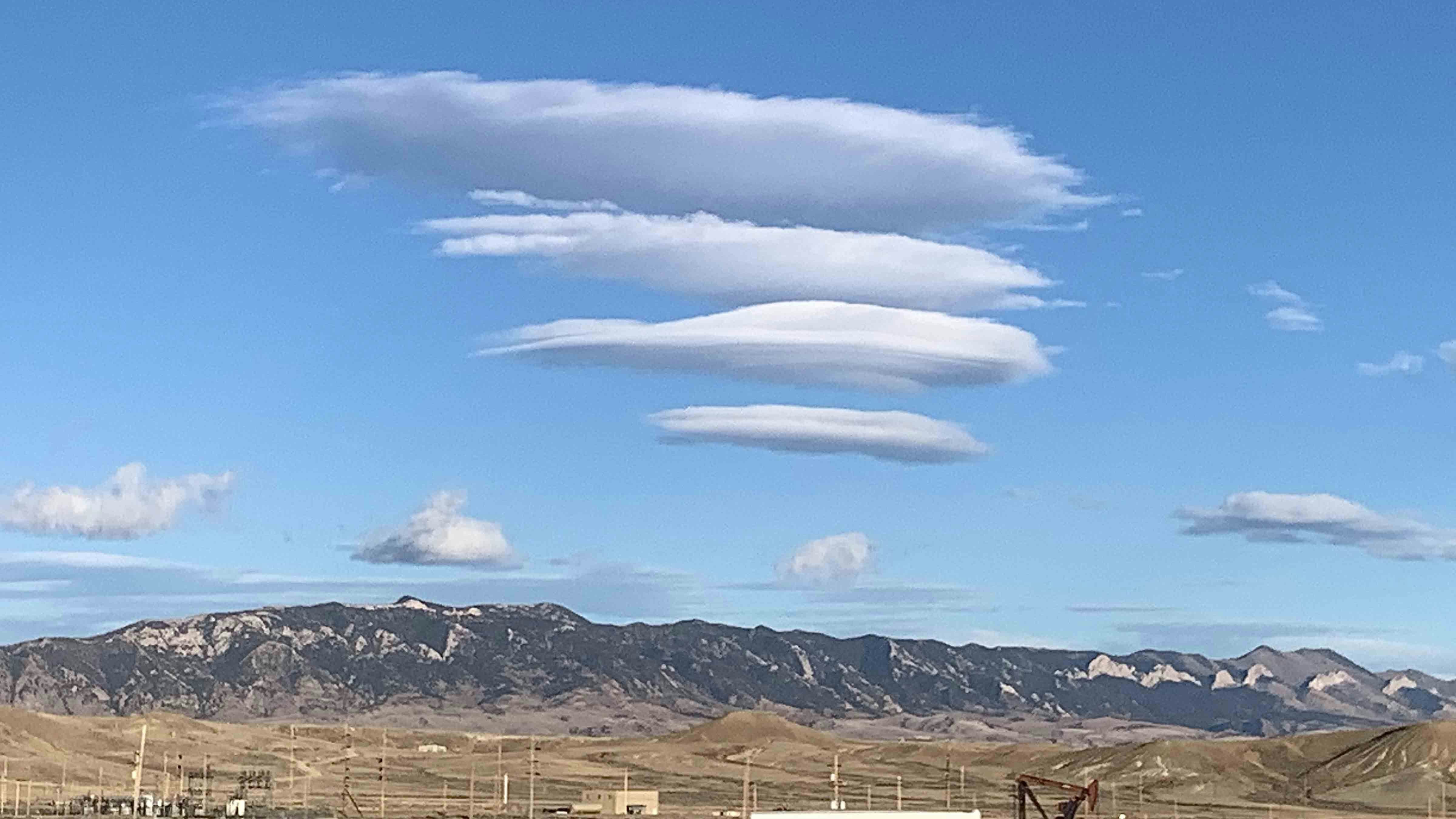 Pancake clouds over Ferris Mountain