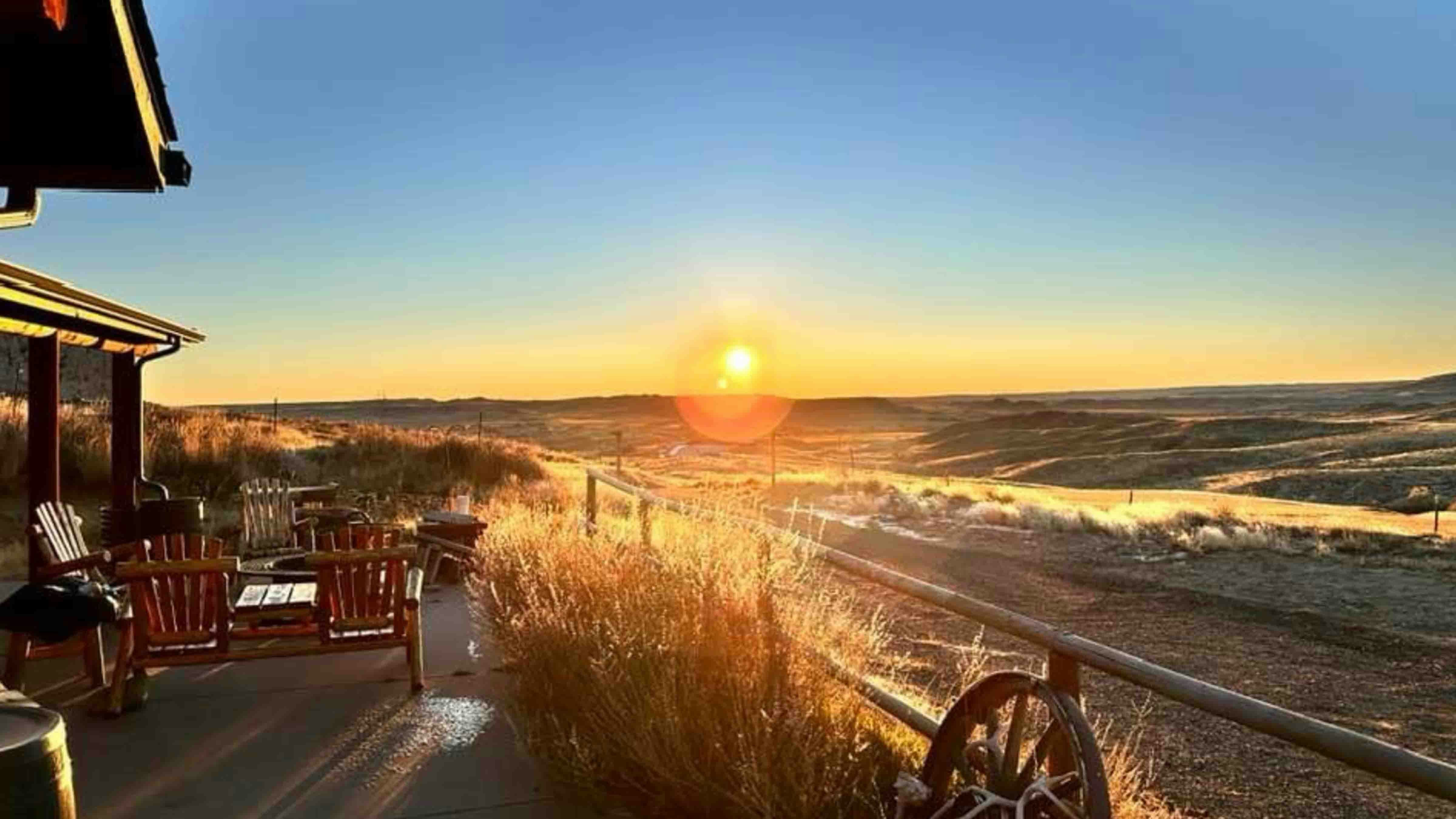 Sunrise over Bulls Butte in Douglas.