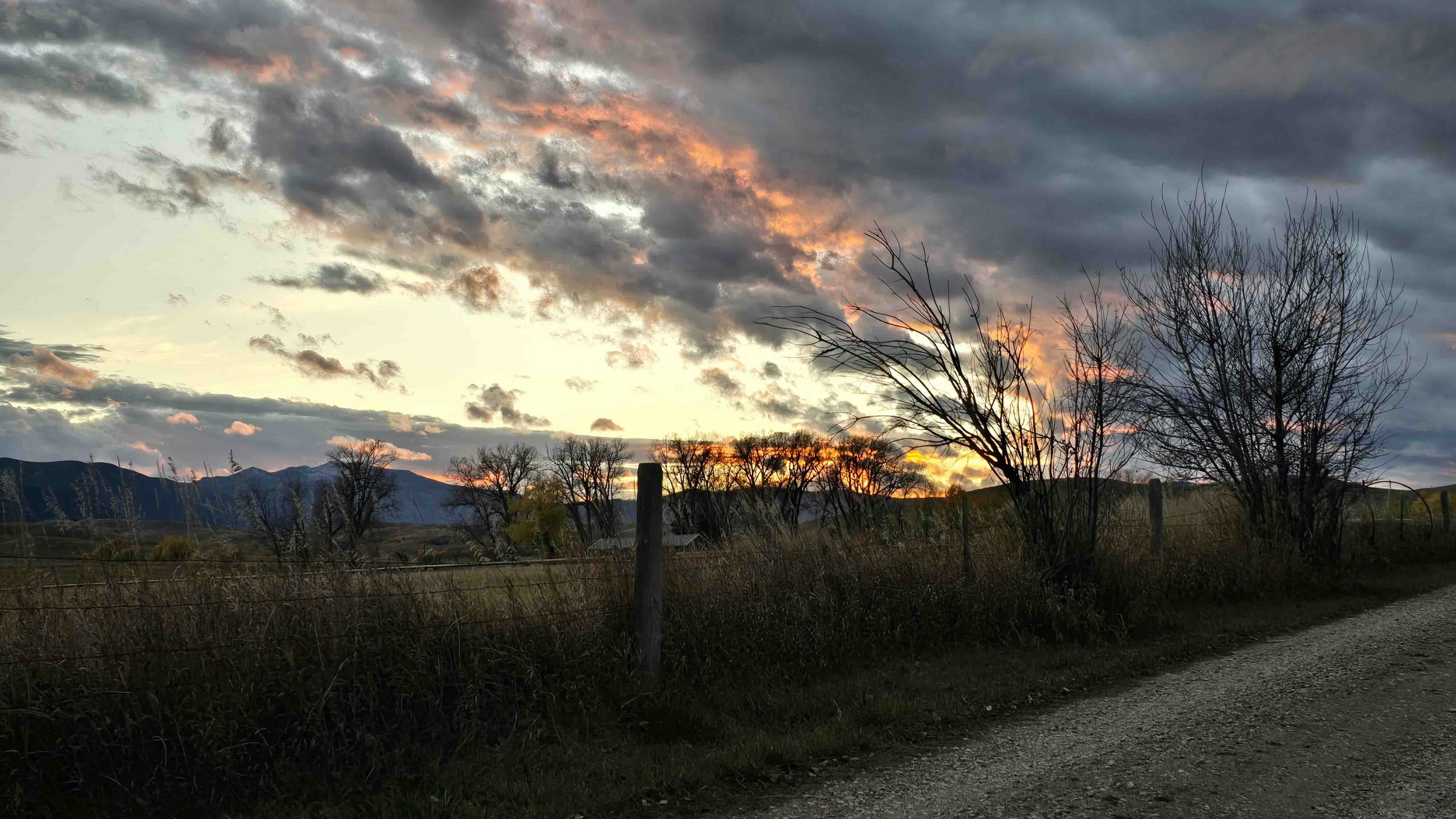 "Another beautiful sunset south of Sheridan Woming. God's Country!"