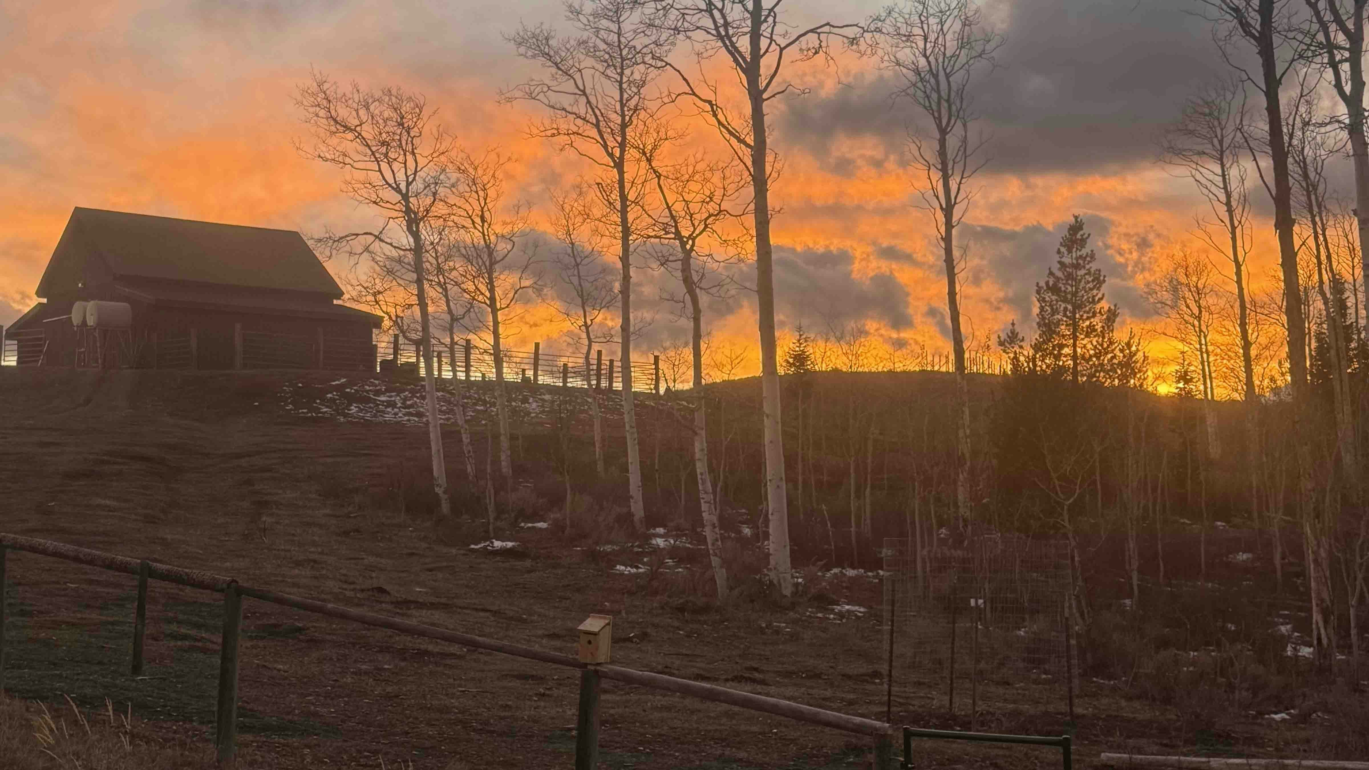 Sunset at Sky Ranch in Bondurant