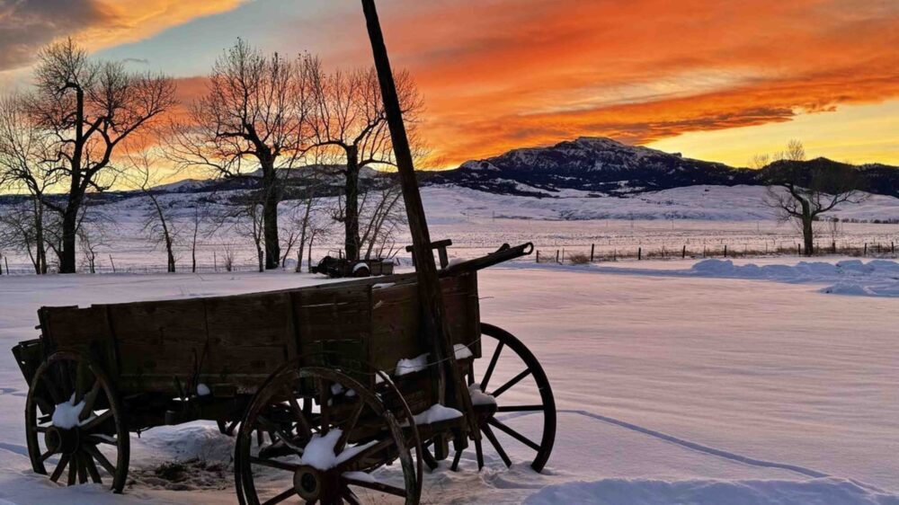 Sunset at the Hoodoo Ranch south of Cody.