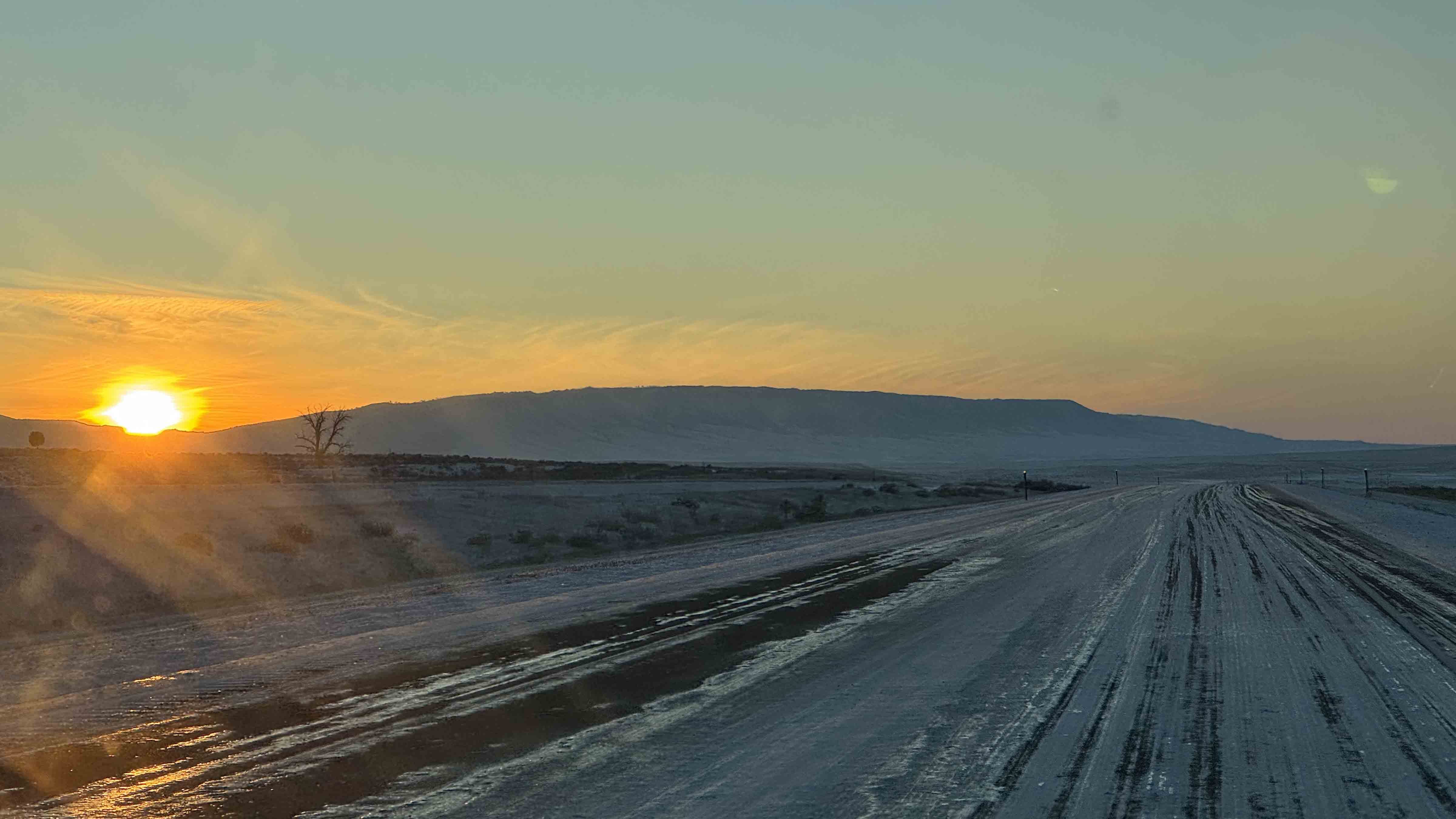"Sunset driving into Casper on Nov. 29, 2025"