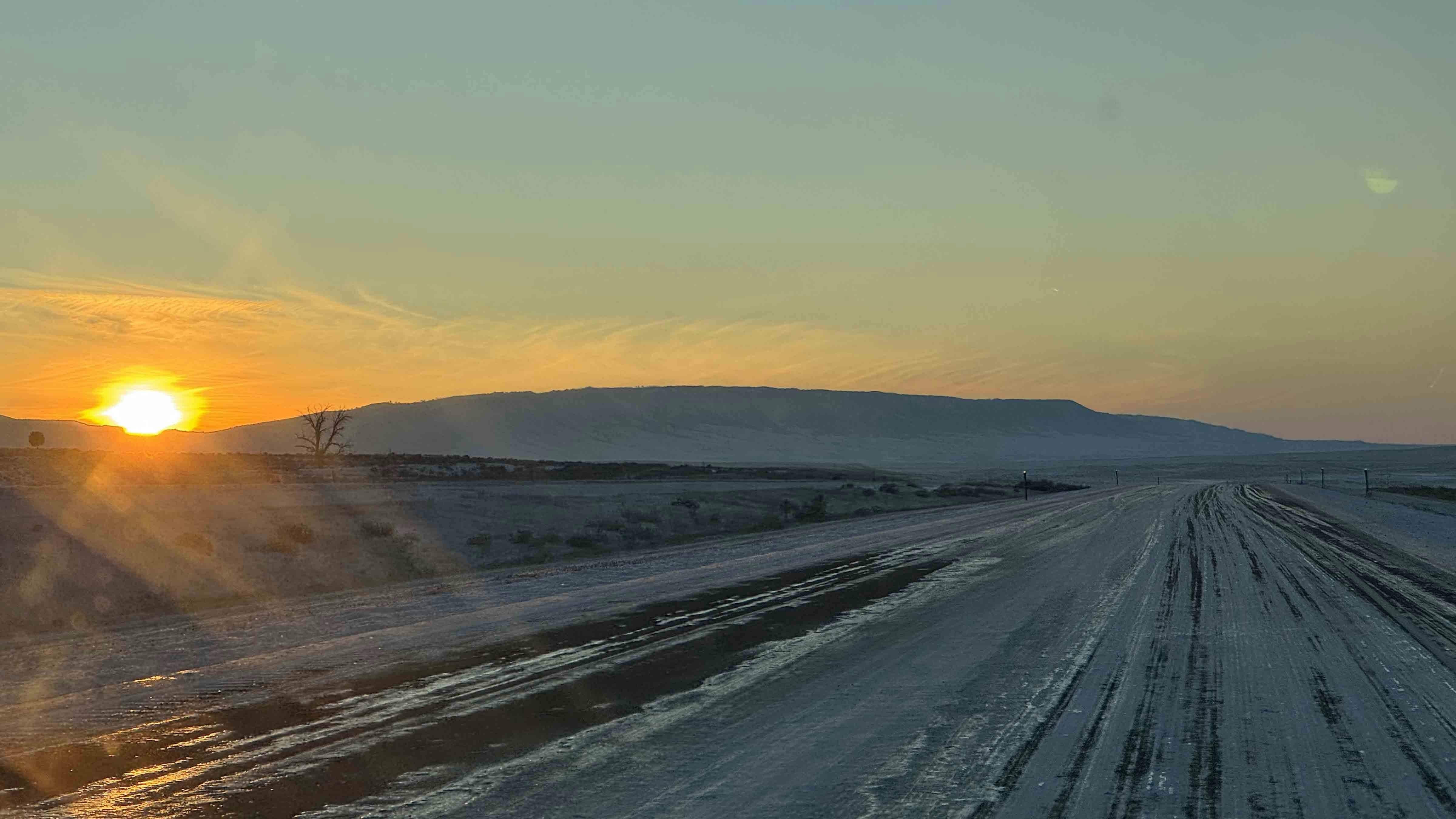 "Sunset driving into Casper on Nov. 29, 2025"