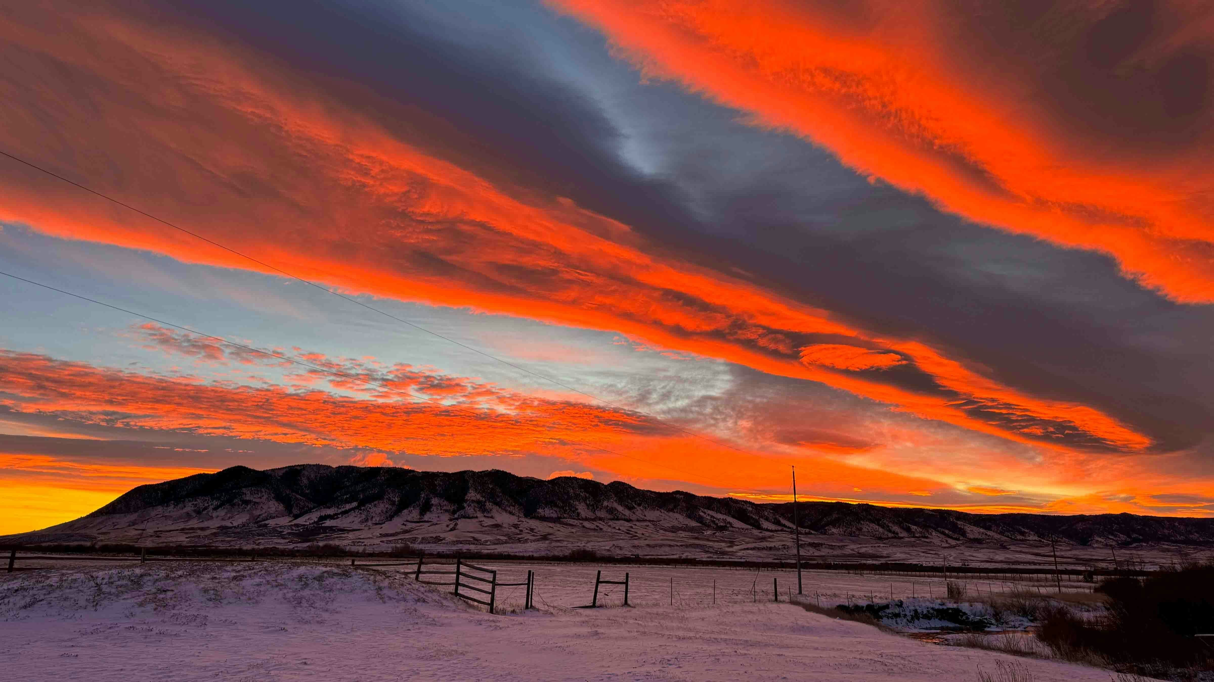 Sunrise over Sheep Mountain in Centennial, Wyoming