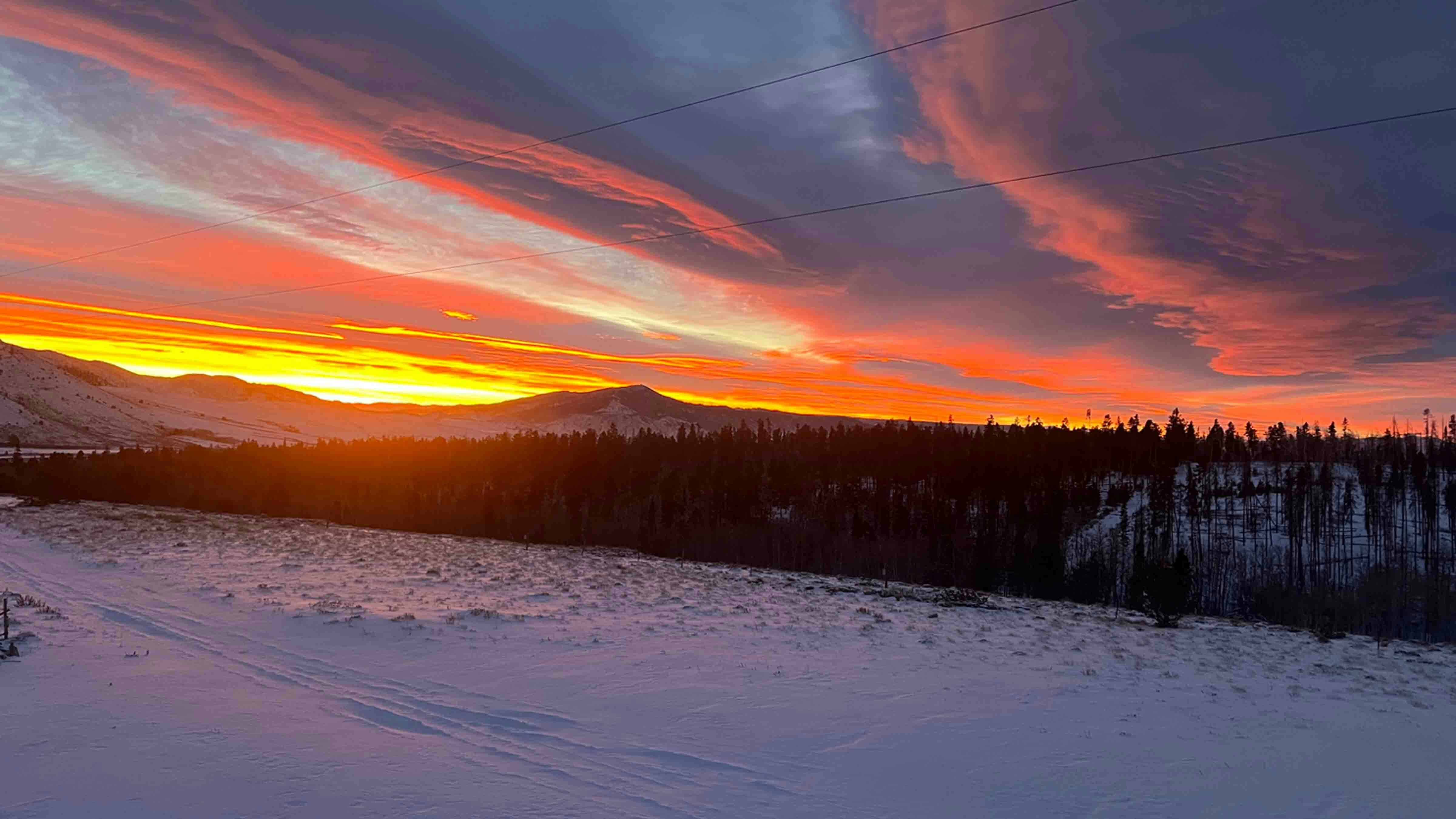 Looking east over Jelm Mountain.  Near Albany.