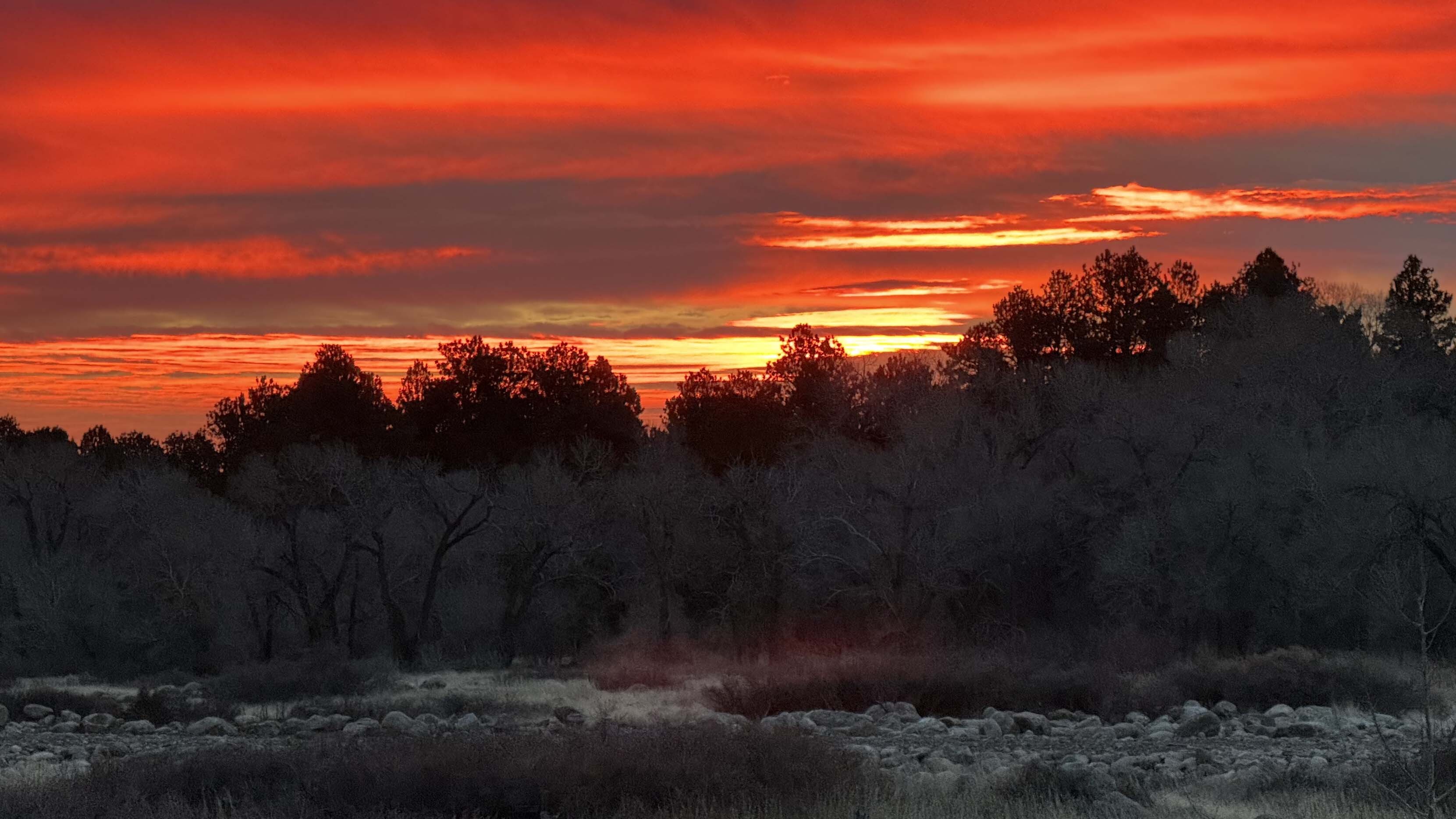 Christmas morning sunrise in Buffalo WY. Awesome start to a beautiful day!