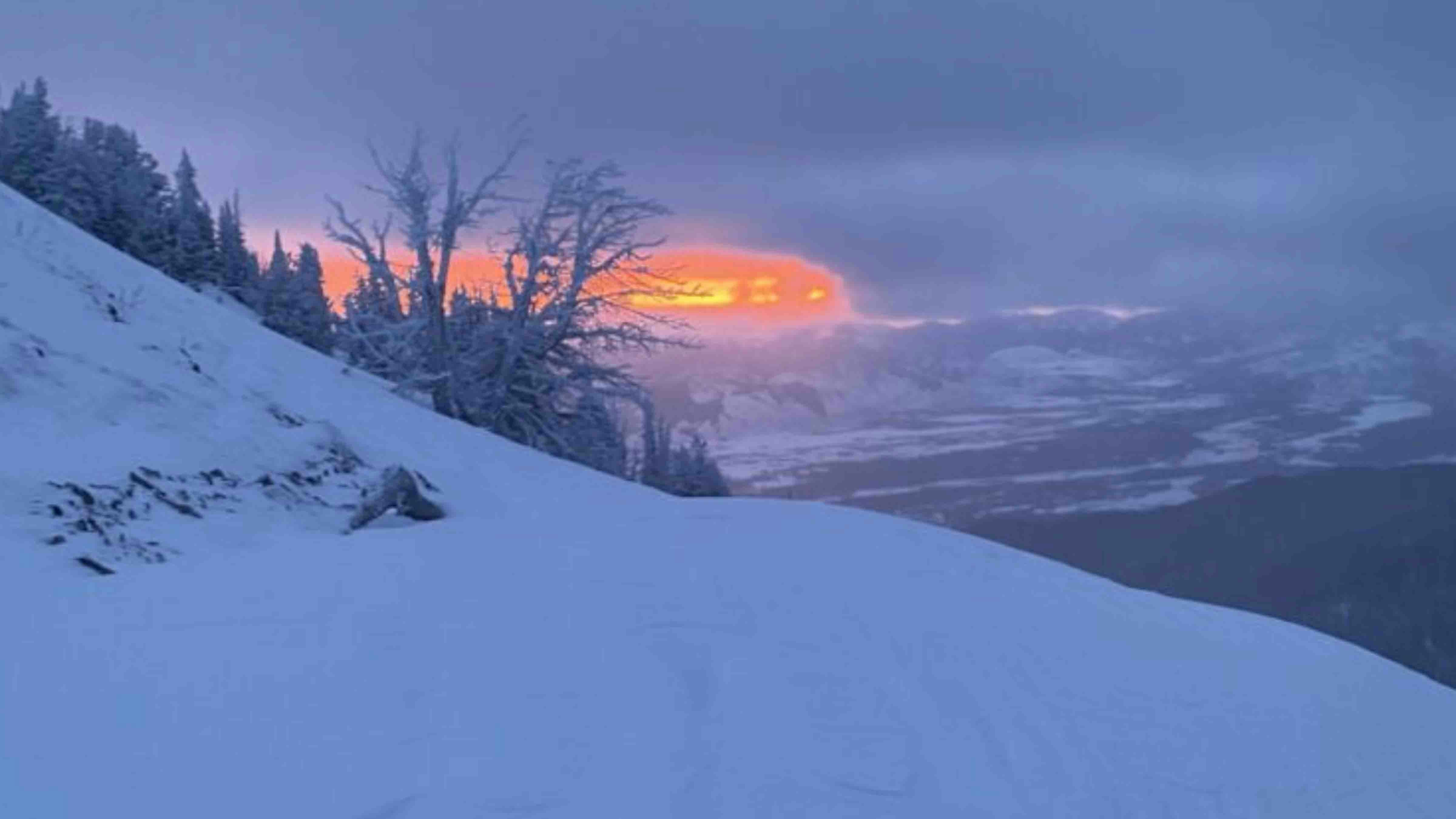 "A break in the storm on Teton Pass."