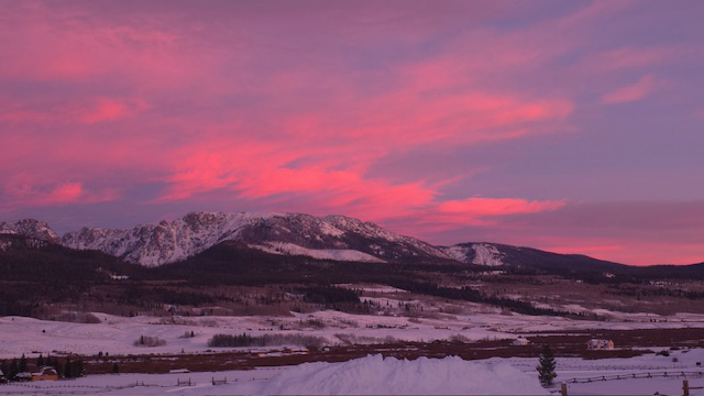 Looking east from Kendall Valley Lodge….north of Cora, WY. January 11.
