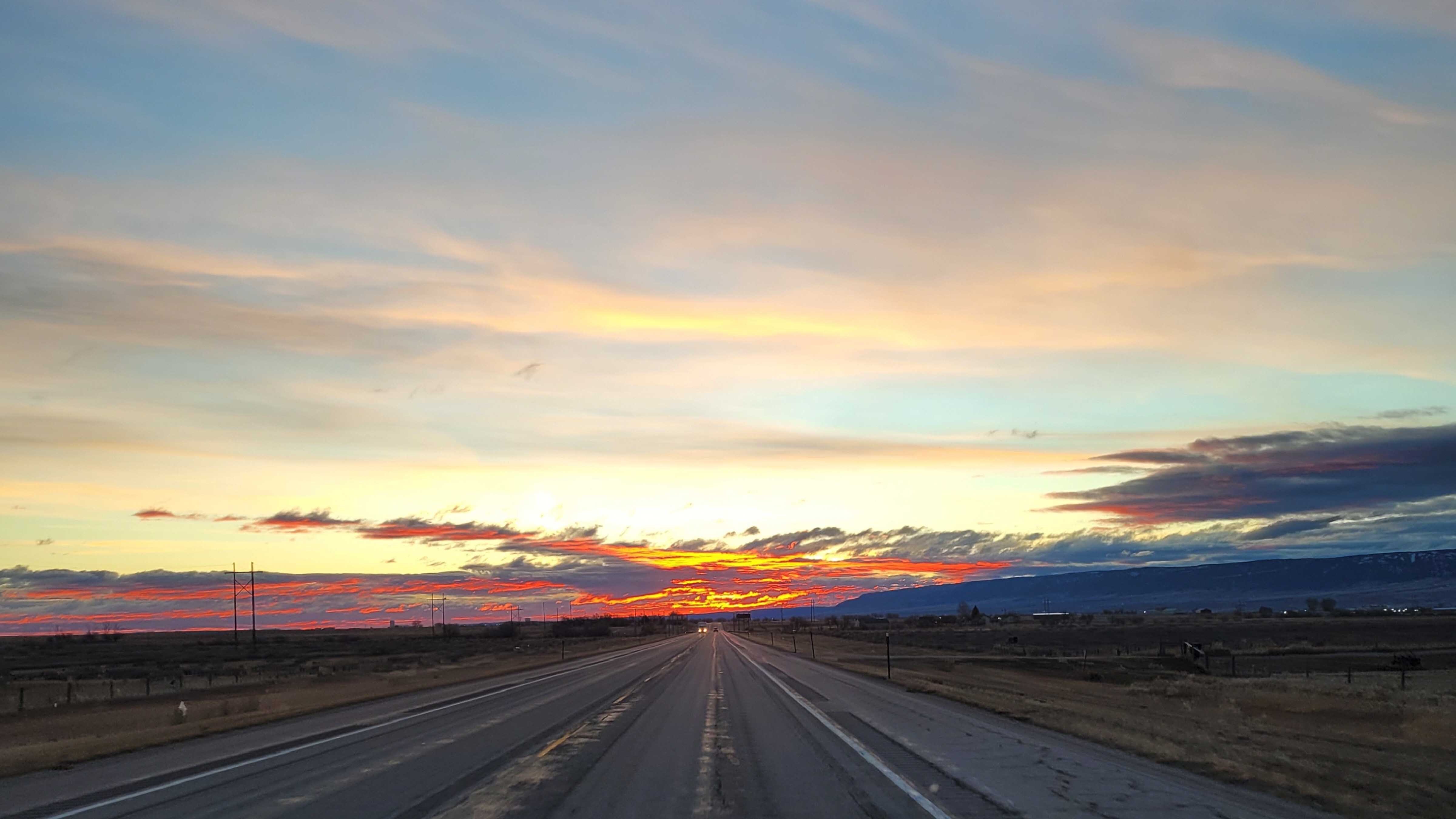 "My morning commute into Casper on Highway 20-26 out past the airport."