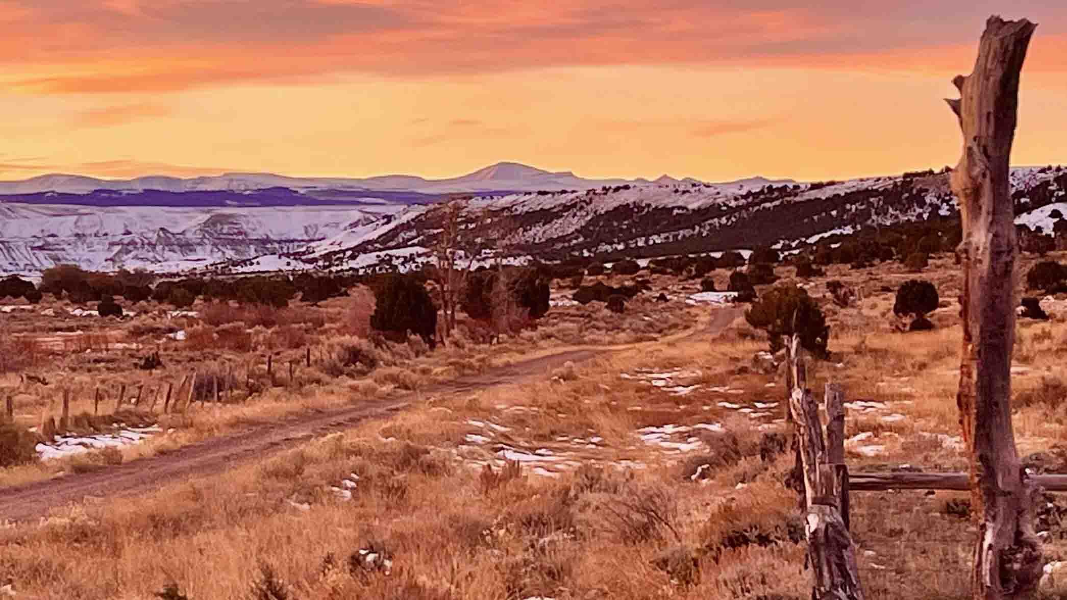 View of Gilbert's Peak from Mountain View, Wyoming, on Nov 11, 2023