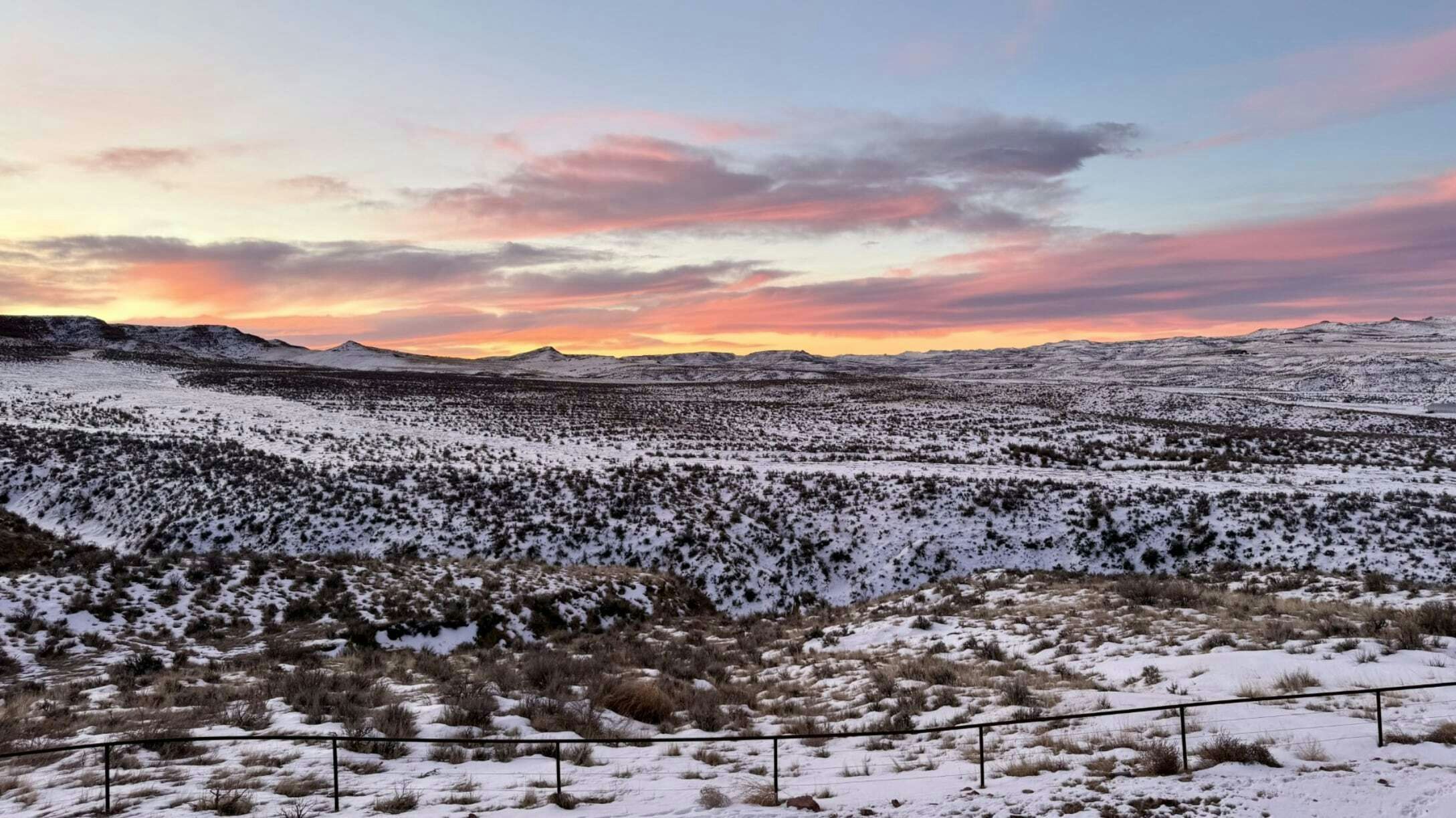 "The sun is just starting to peak up, but the colors are already so beautiful!" Clearmont, WY