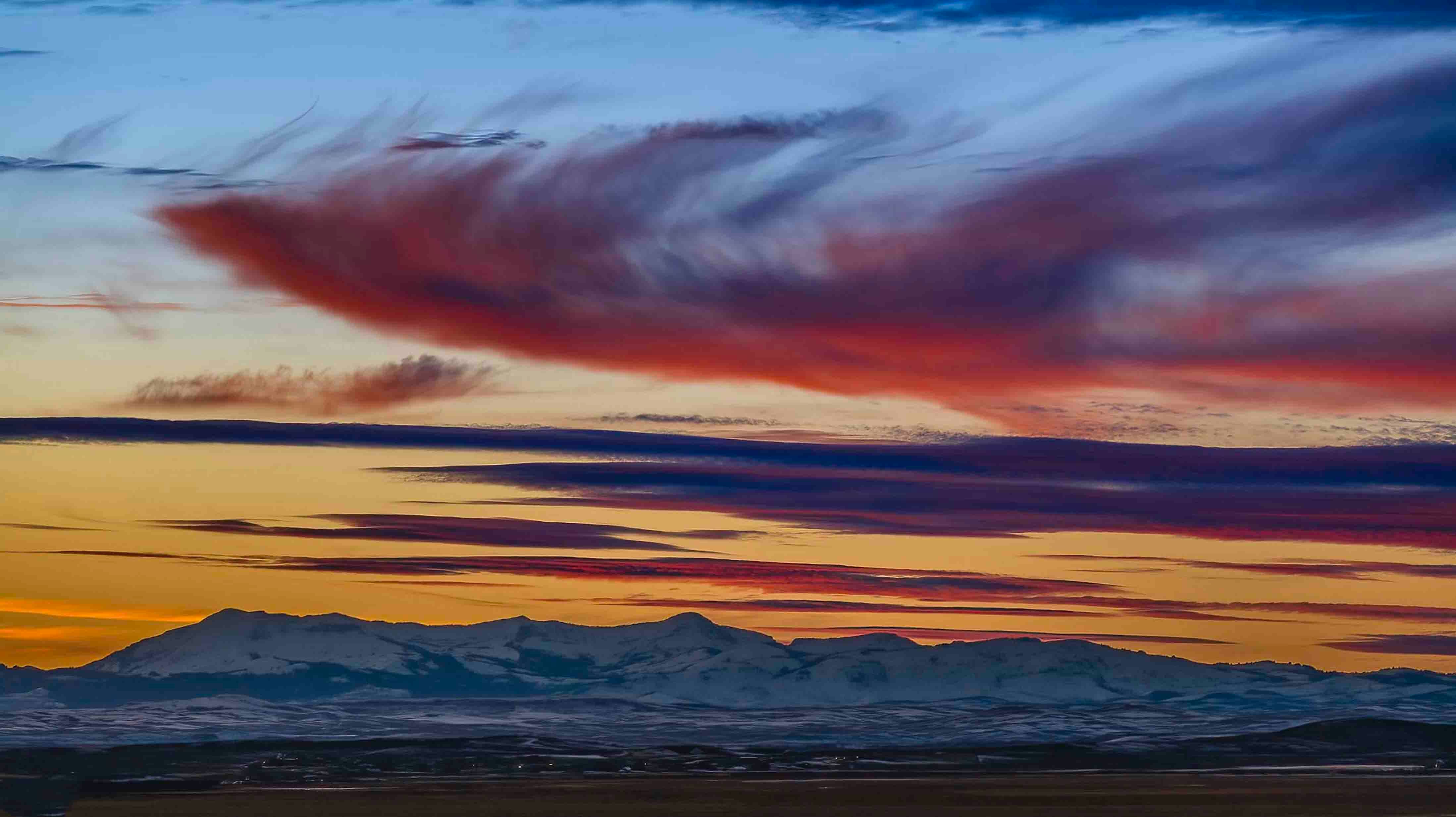 "Sunset over the Wyoming Range"