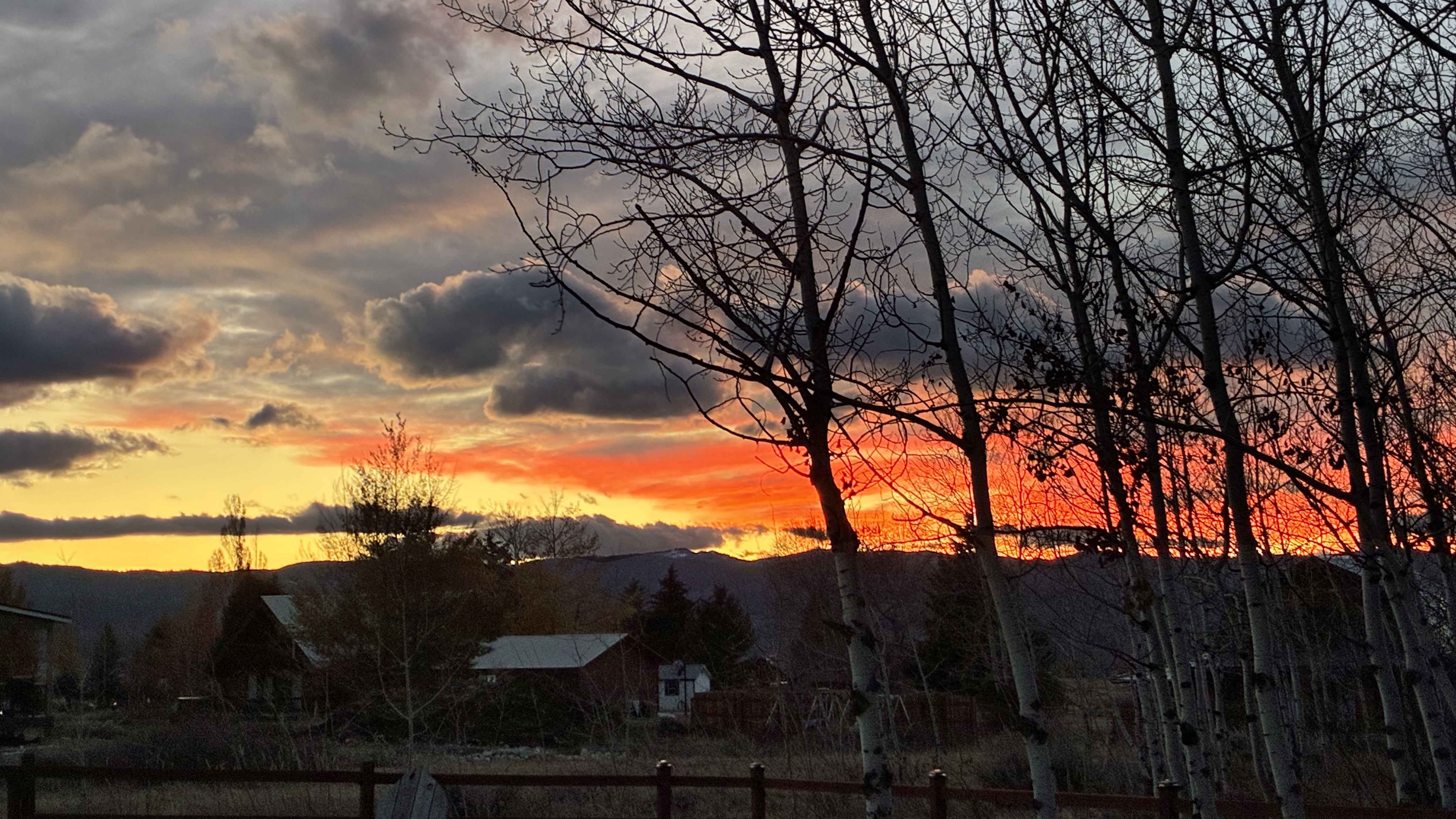"Sunset from backyard in Star Valley Ranch"